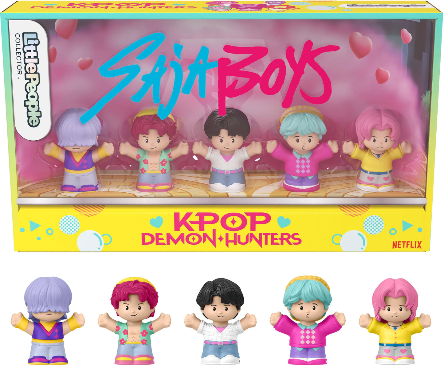 Little People Collector Kpop Demon Hunters: Saja Boys Special Edition Set for Movie Fans, 5 Figures in a Display Package 🍁 All In One Marketplace Canada