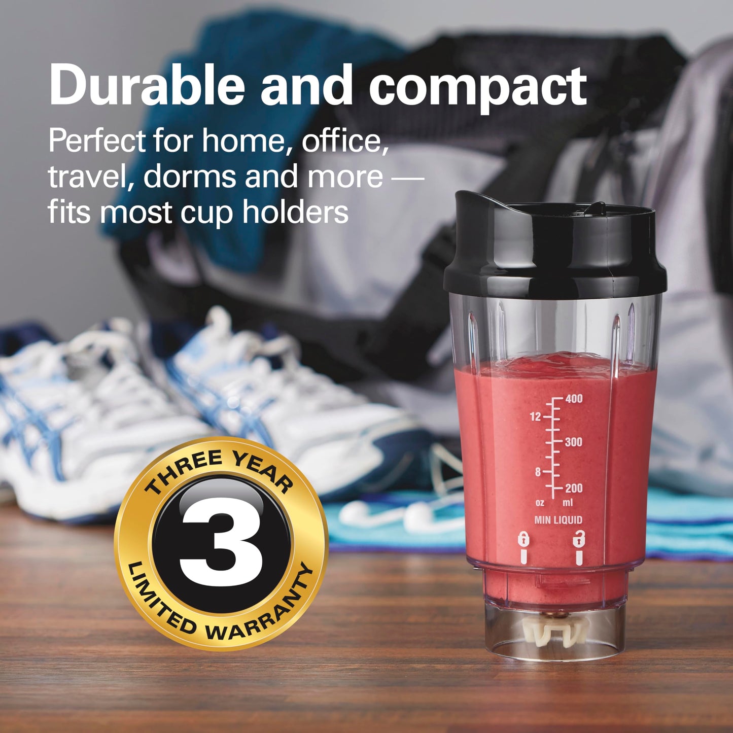 Hamilton Beach Personal Blender for Shakes and Smoothies with 14 Oz Travel Cup and Lid, Black (51101BC) 🍁 All In One Marketplace Canada
