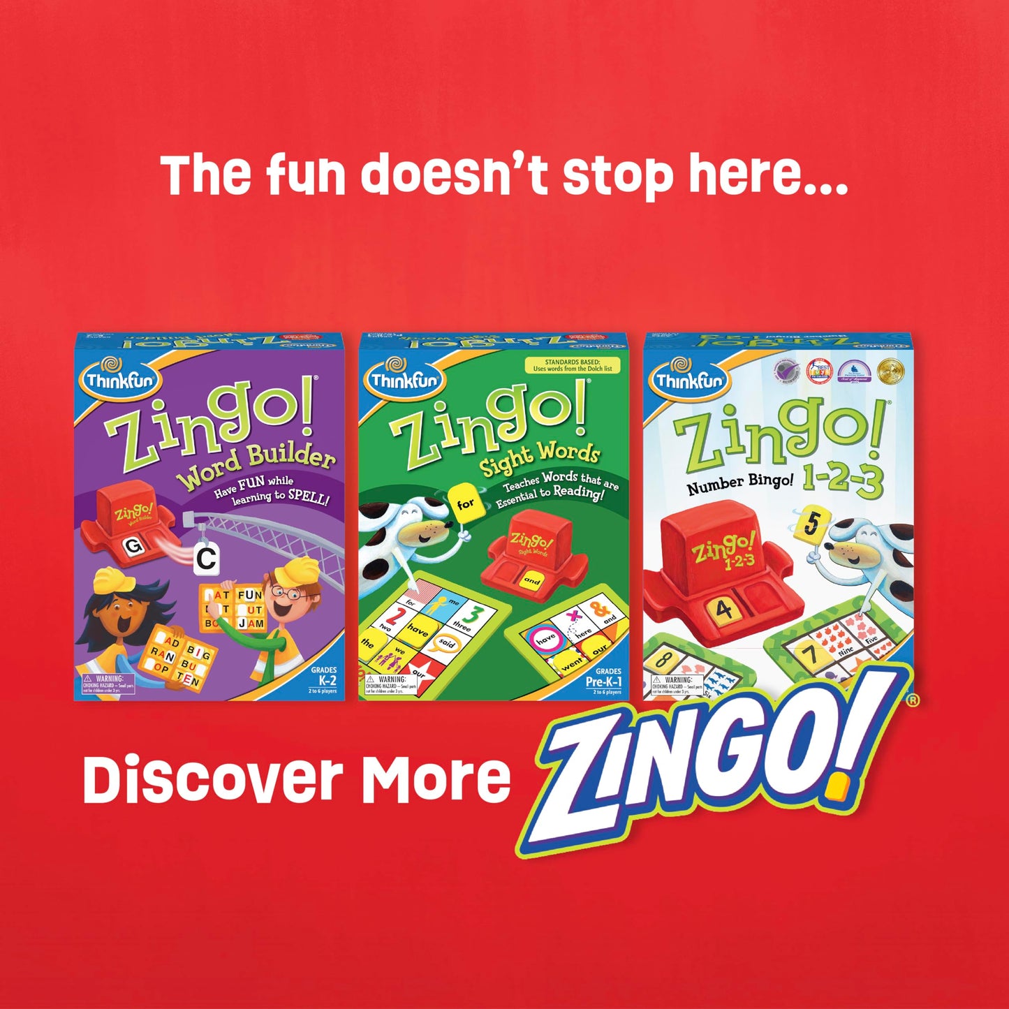 ThinkFun Zingo - Bingo with a Zing - Award-Winning Preschool Game - Encourages Language & Matching Skills Development - Fun Family Board Game for Boys and Girls Ages - 4 & Older 🍁 All In One Marketplace Canada