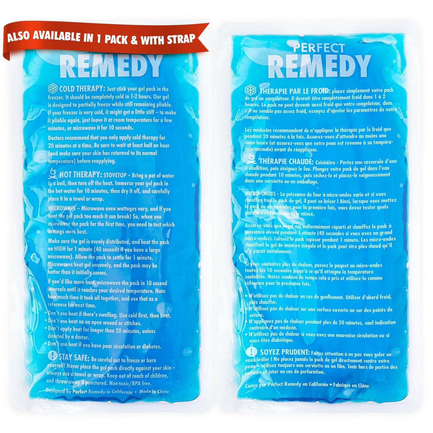 2 Pack Gel Ice Packs for Injuries, Reusable Gel Ice Packs for Muscle Pain, Cold & Hot Pack, Ice Pack for Knee & Back/Neck Ice Pack, Hot Water Bottles Alternative(Blue, Regular) 🍁 All In One Marketplace Canada
