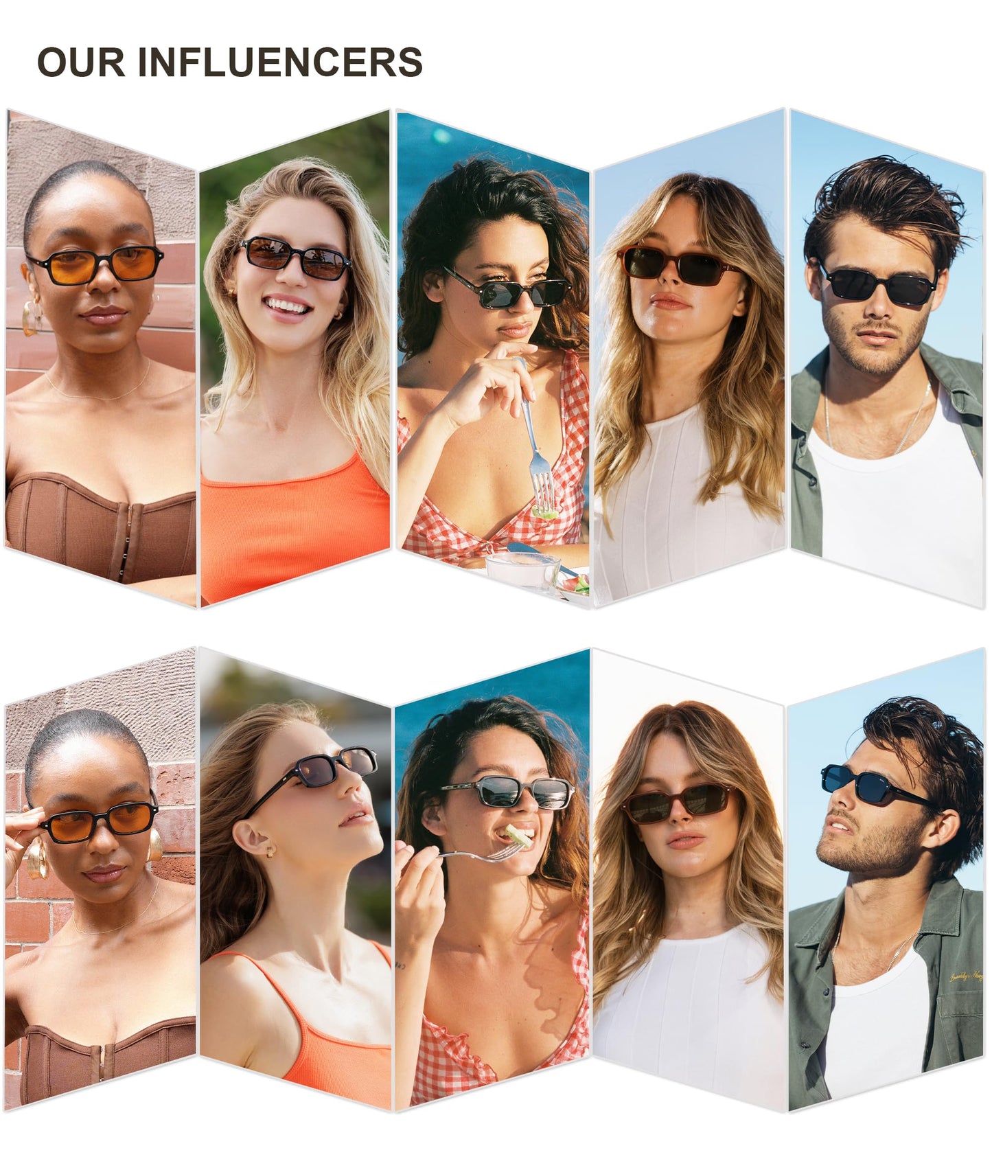 SOJOS Trendy Rectangle Polarized Sunglasses Womens Mens, Small Retro Fashion Thin Slim Square Sunnies SJ2610, Brown Tortoise/Brown 🍁 All In One Marketplace Canada