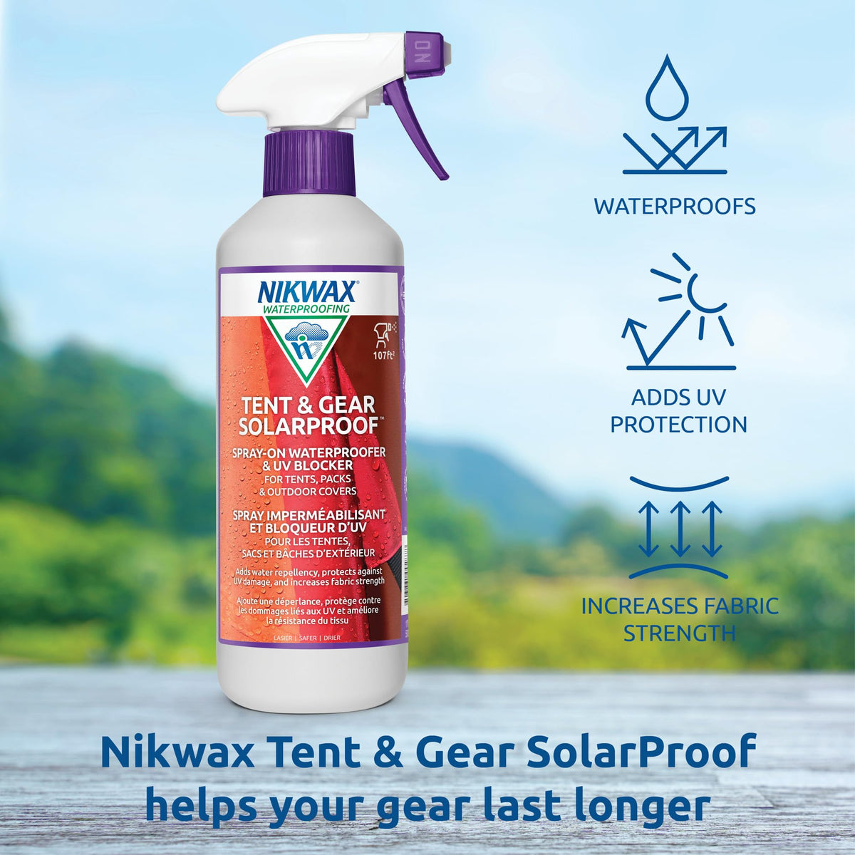 Nikwax Tent & Gear SolarProof (Spray-On) 500ml 🍁 All In One Marketplace Canada