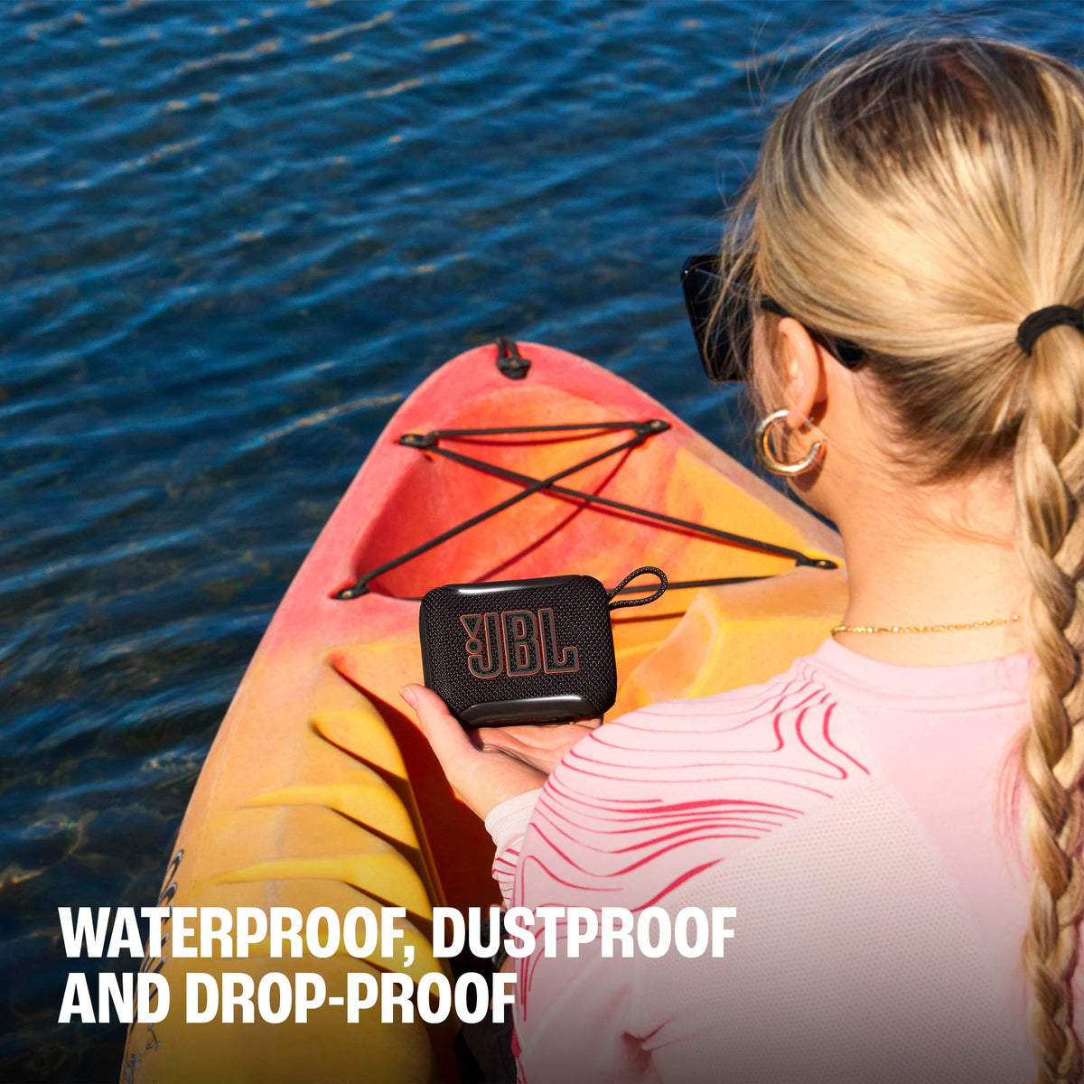 JBL Go 5 - Ultra-Portable Waterproof & Drop-Proof Speaker with JBL Legendary Sound & Ambient Edge Lighting, AirTouch Instant Stereo Pairing or Link Multiple Compatible Speakers via Auracast™ (Pink) 🍁 All In One Marketplace Canada