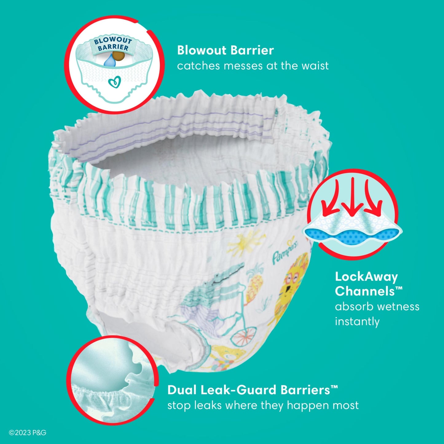 Pampers Diapers - Cruisers 360 degrees - Size 3, 168 Count, up to 100% Leakproof Fit, Designed for Active Babies, Pull On Diaper, EZ Off Tabs Designed for Easy Changes 🍁 All In One Marketplace Canada