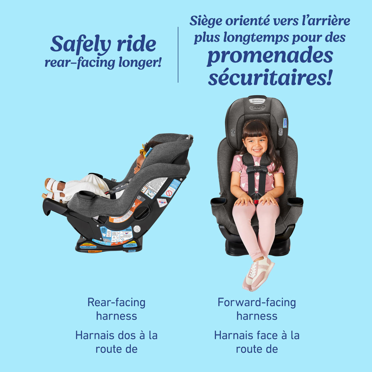Graco Extend2Fit Convertible Car Seat, 2-in-1 Forward & Rear-Facing Baby Car Seat, 1.8-30 kg (4-65 lb), Talia 🍁 All In One Marketplace Canada