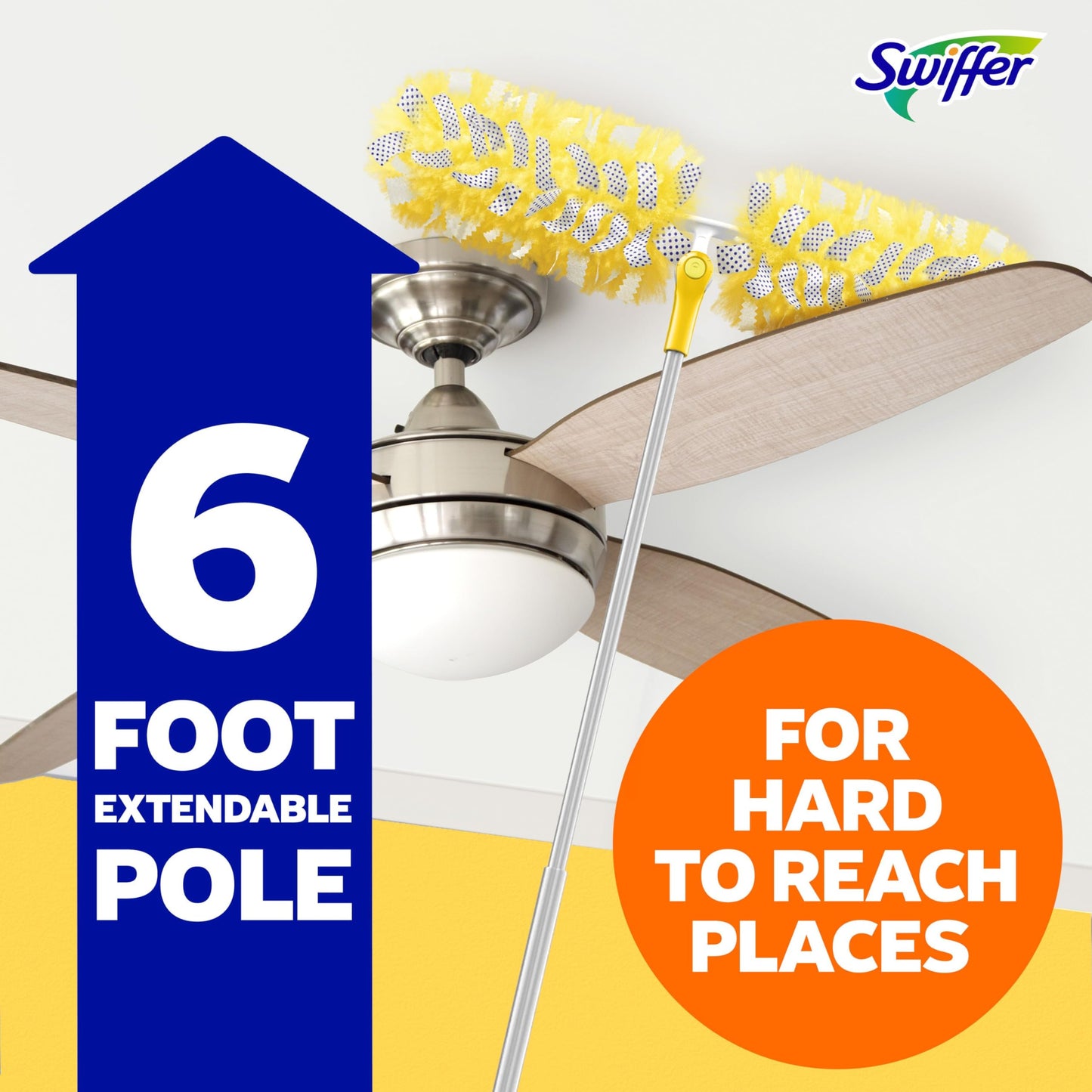 Swiffer Duster Kit with 1.8 m Extendable Handle, Heavy Duty Dusting Starter Kit with 4 Refills, for Ceiling Fans, Vents and Hard to Reach Places 🍁 All In One Marketplace Canada