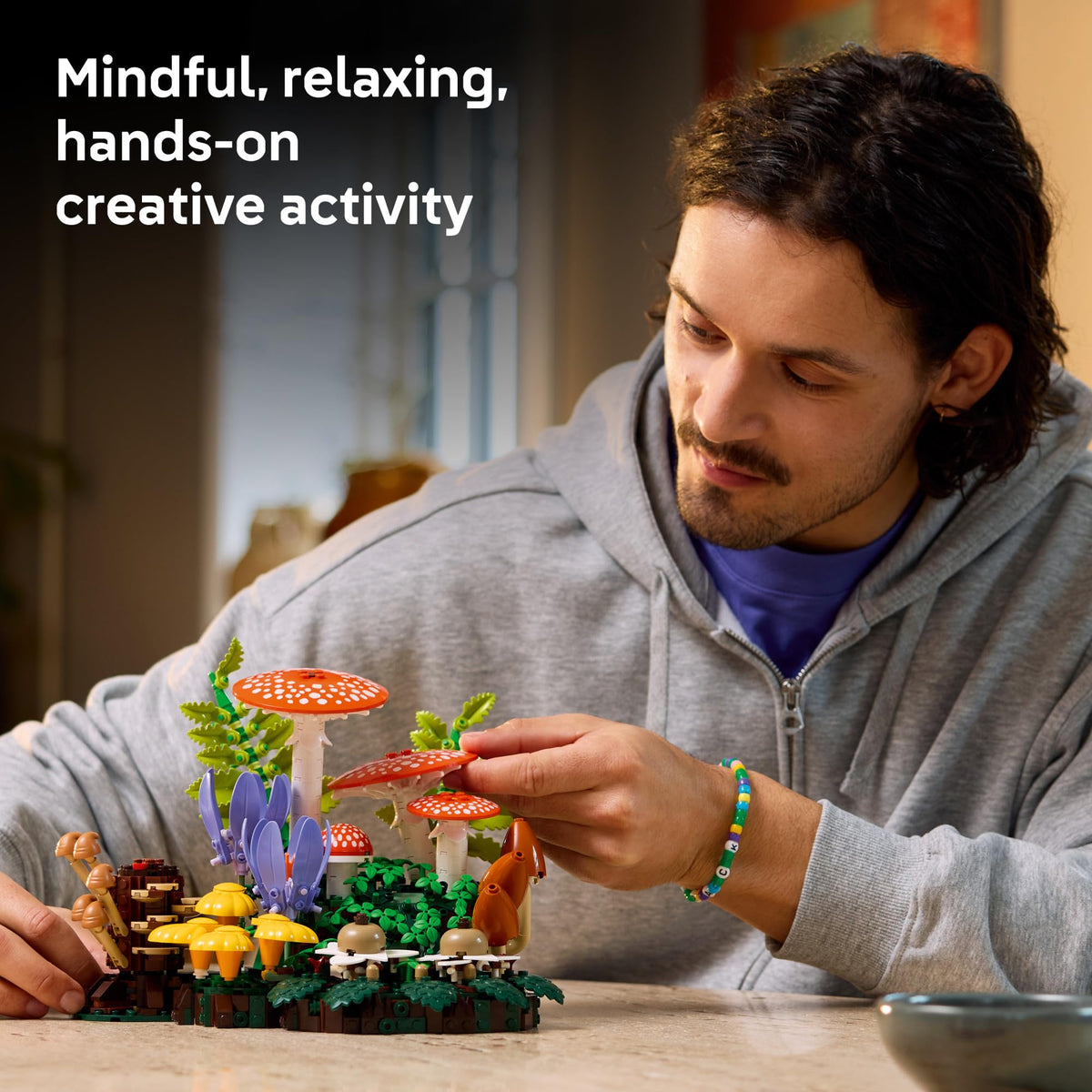 LEGO Botanicals Woodland Mushrooms - Building Set for Adults, Ages 18+ - Mushroom Decor for Home Office, Desk - Gifts for Women & Men - Craft Activity - 11505 🍁 All In One Marketplace Canada