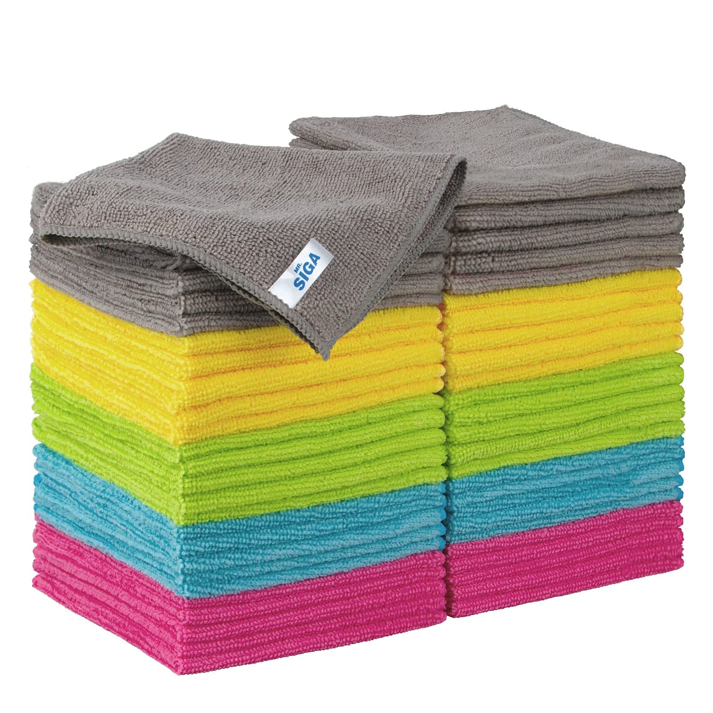 MR.SIGA Microfiber Cleaning Cloth, All-Purpose Cleaning Towels, Pack of 50, Size 11.8 x 11.8 in 🍁 All In One Marketplace Canada
