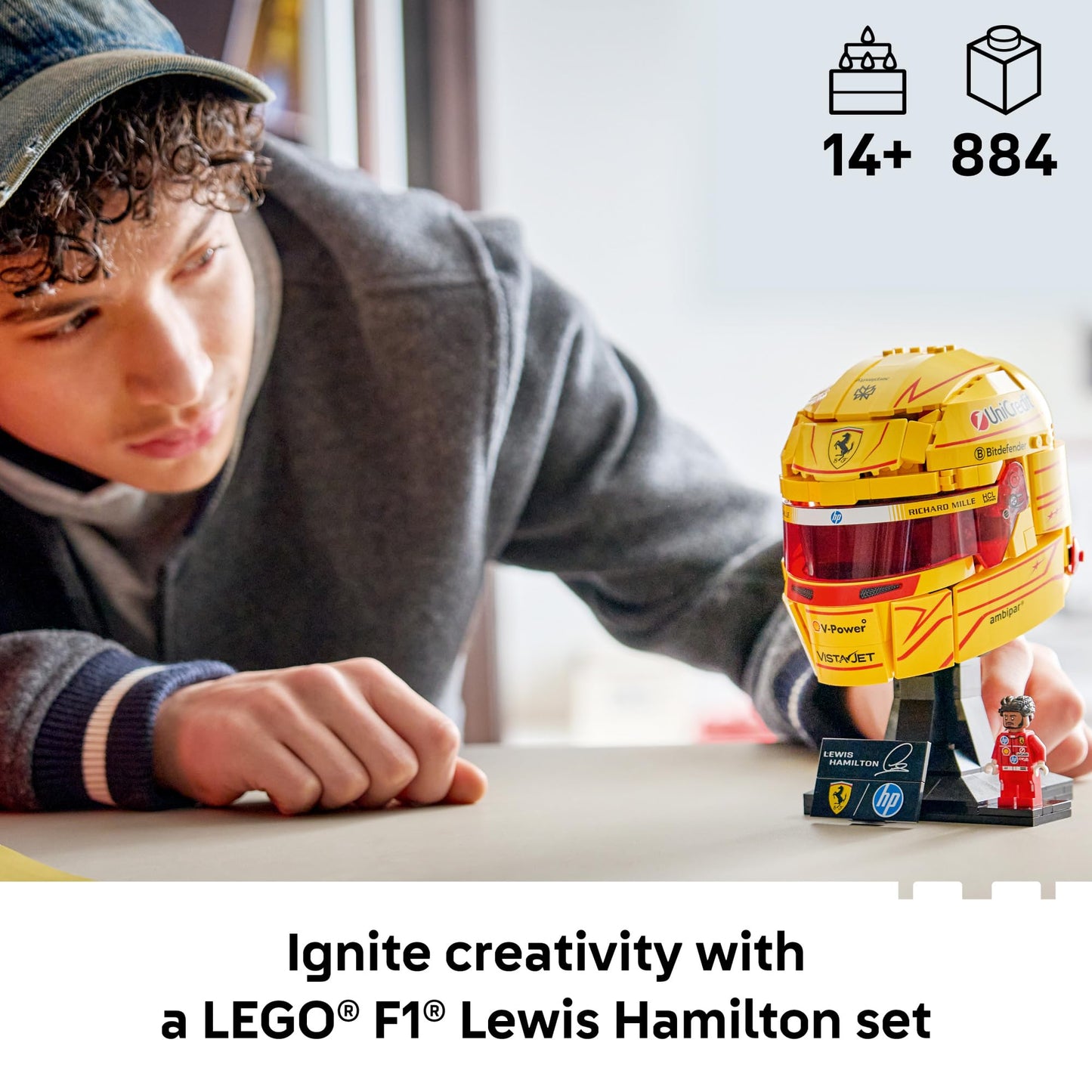 LEGO Editions Scuderia Ferrari HP Lewis Hamilton Helmet - Building Set for Teens, Ages 14+ - Collectible F1 Display - Bedroom or Home Office Decor - Gift for Racing Fans - 43022 🍁 All In One Marketplace Canada