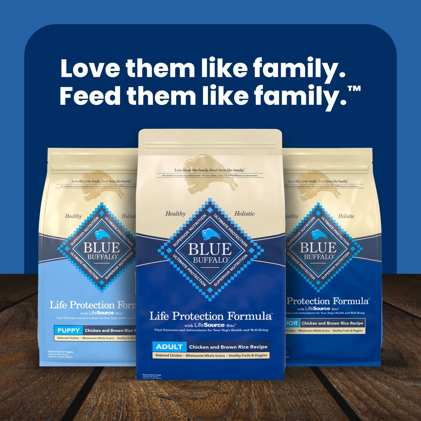 Blue Buffalo Life Protection Formula Chicken & Brown Rice Adult Dry Dog Food, Supports Immunity with Antioxidant-Rich LifeSource Bits, Promotes Healthy Muscle Development, 2.7kg/6lbs 🍁 All In One Marketplace Canada