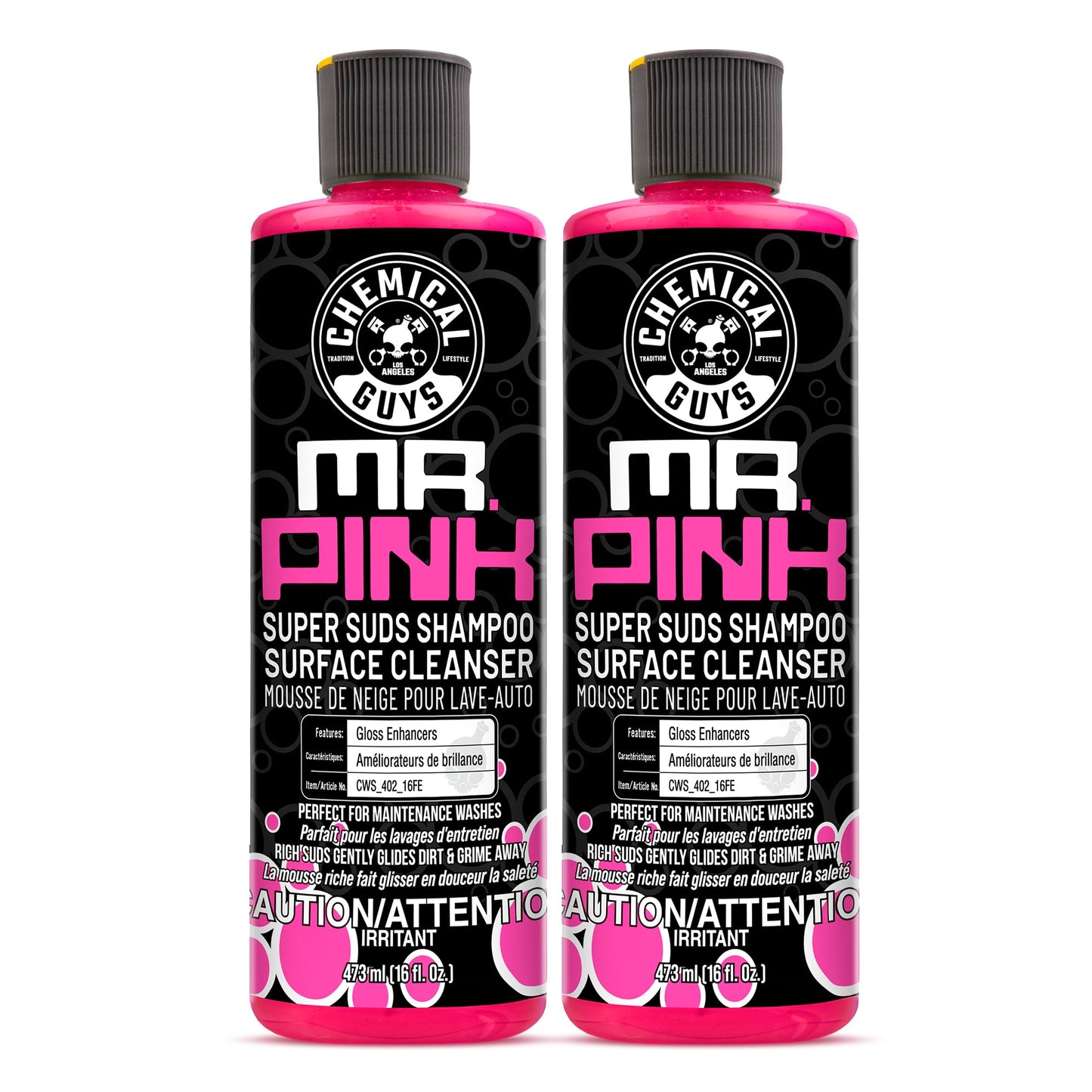 Chemical Guys Mr. Pink Foaming Car Wash Soap (Works with Foam Cannons, Foam Guns or Bucket Washes) Safe for Cars, Trucks, Motorcycles, RVs & More, 473 ml (2 Pack), Candy Scent 🍁 All In One Marketplace Canada