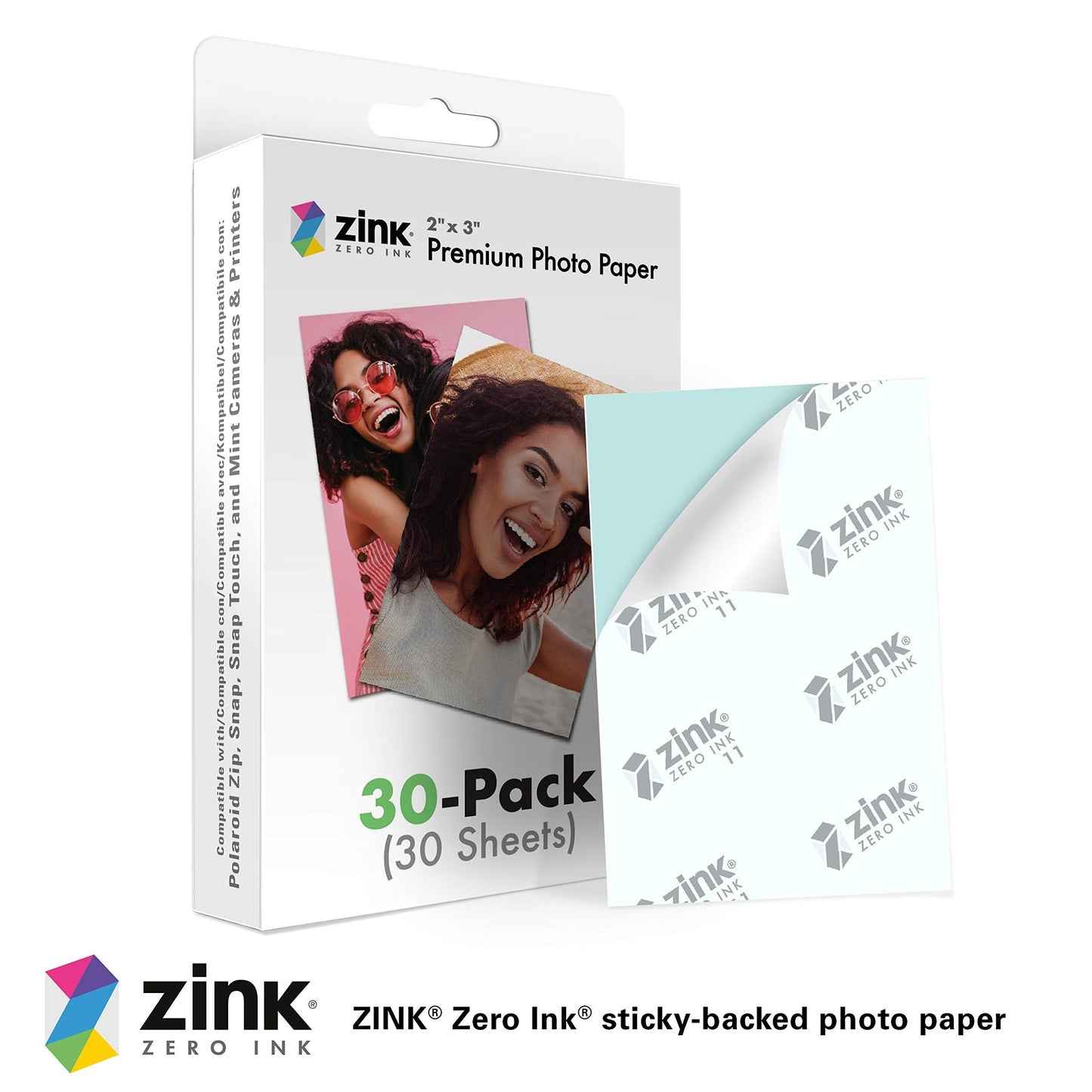 Zink 2"x3" Premium Instant Photo Paper (30 Pack) Compatible with Polaroid Snap, Snap Touch, Zip and Mint Cameras and Printers 🍁 All In One Marketplace Canada