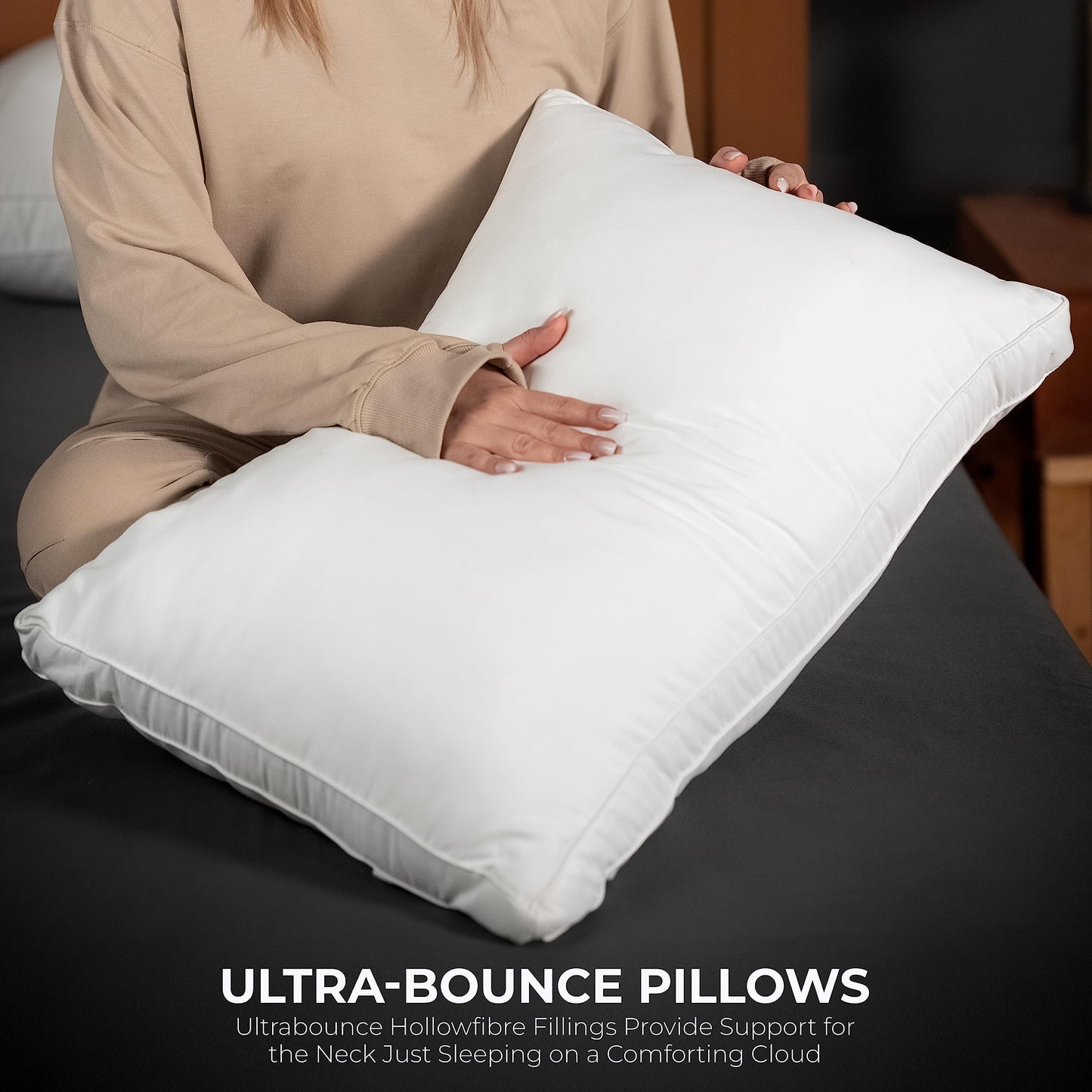 Utopia Bedding Bed Pillows for Sleeping Queen Size (White Hem), Set of 2, Cooling Hotel Quality, Gusseted Pillow for Back, Stomach or Side Sleepers 🍁 All In One Marketplace Canada