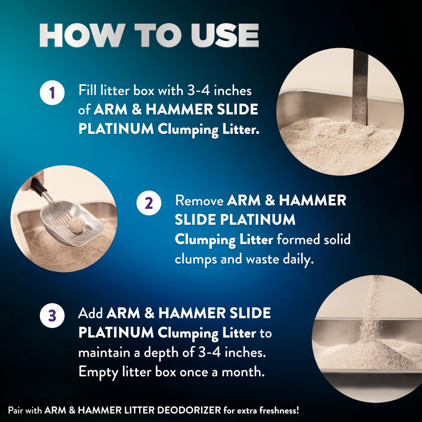 ARM & HAMMER Platinum Cat Litter, Cloud Control, Extra Strength with 14 Days of Odour Control, Multi-Cat Clumping Cat Litter with Hypoallergenic Light Scent, 12.47kg (Pack of 1) 🍁 All In One Marketplace Canada