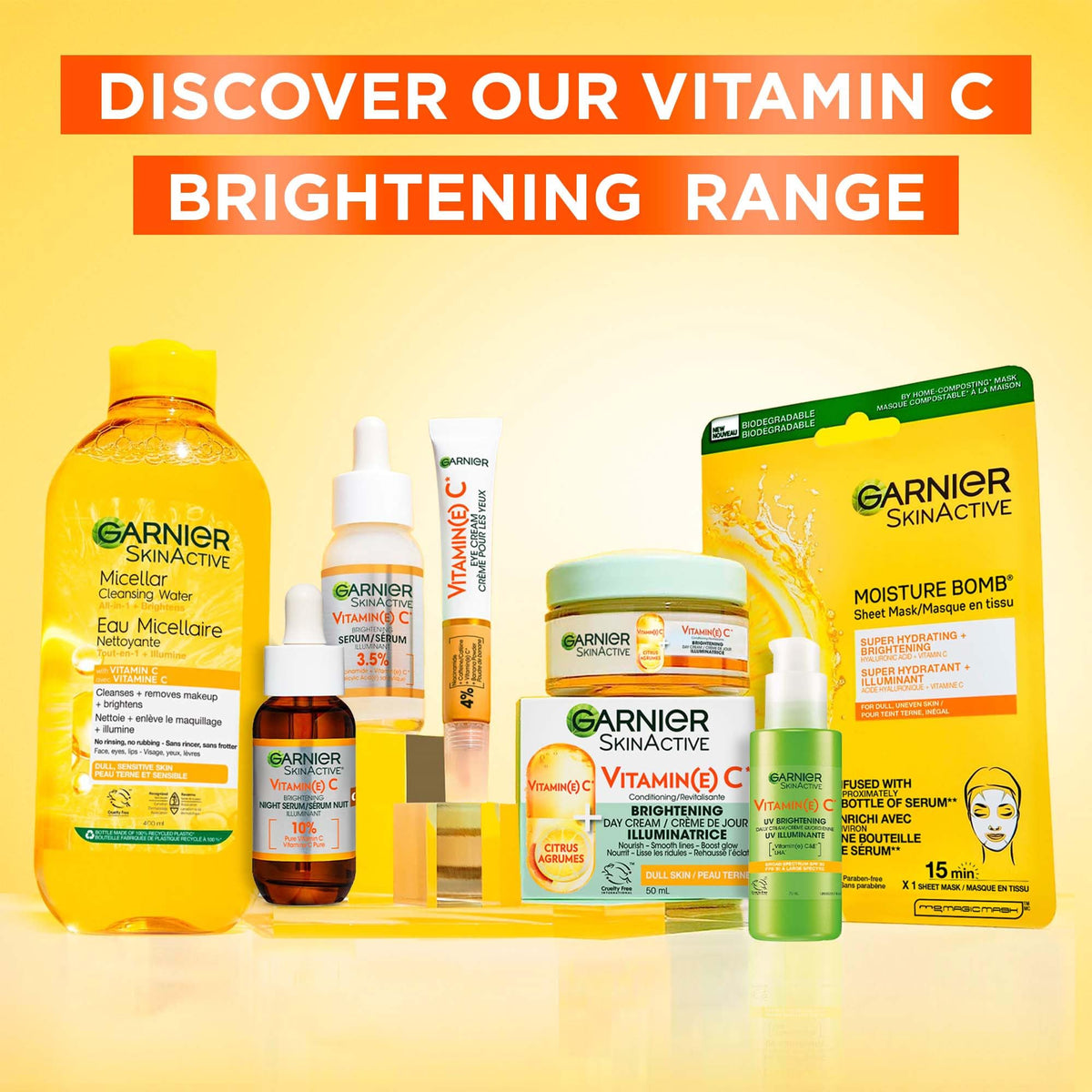 Garnier Face Sunscreen SkinActive Vitamin C UV Brightening Daily Cream SPF 30, Brightening & Protection, Lightweight Moisturizer, UV Defense with Vitamin C, 75ml 🍁 All In One Marketplace Canada