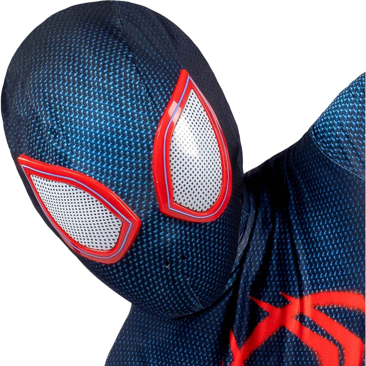 MARVEL Miles Morales Official Youth Zentai Halloween Costume Accessory - Deluxe Two-Way Stretch Spandex Mask with Molded Eyes