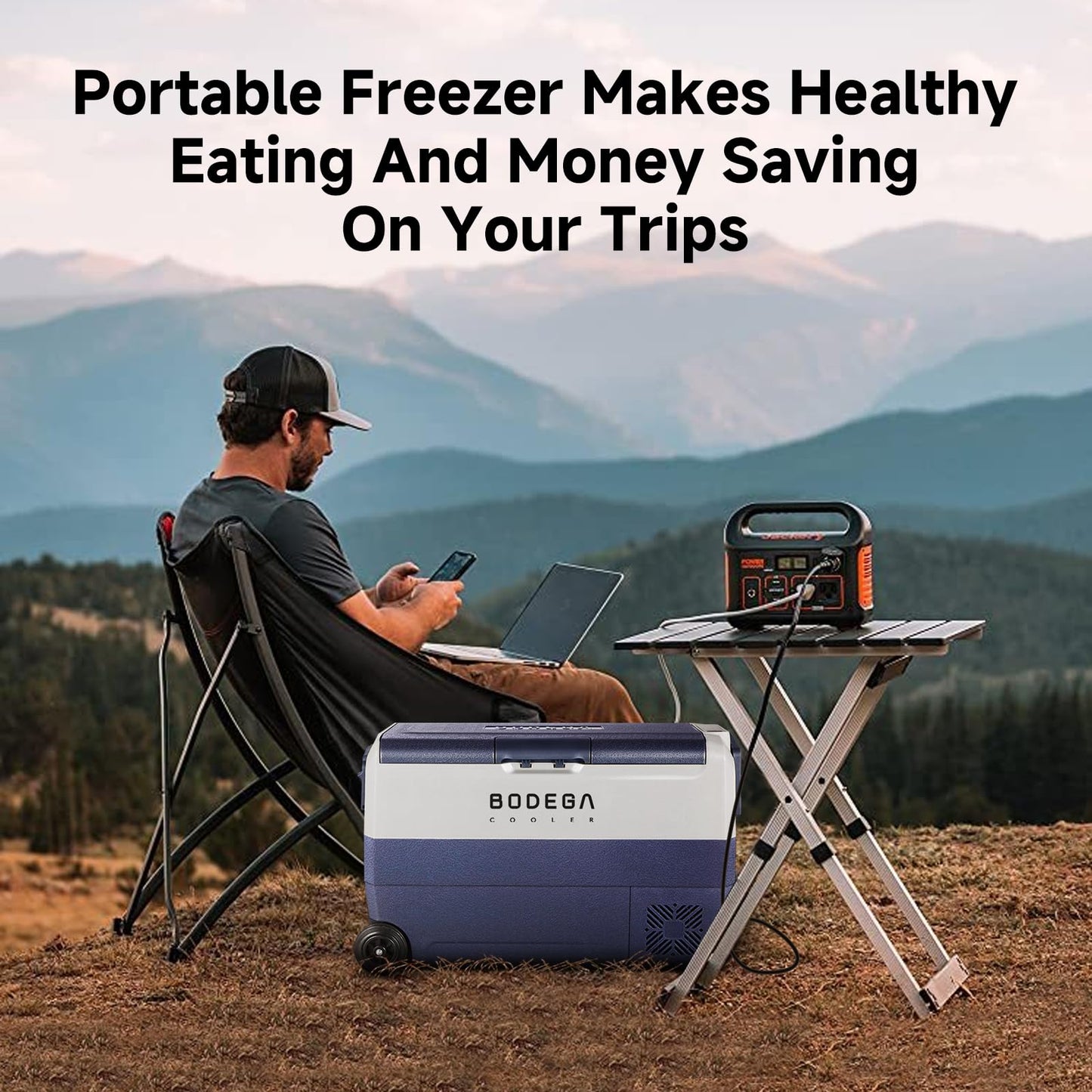 BODEGACOOLER 12 Volt Portable Refrigerator,53 Quart Car Fridge Dual Zone -4℉-68℉,50L Car Freezer APP Control,Electric Compressor Cooler 12/24V DC and 100-240V AC for RV,Camping,Travel,Truck,Vehicles 🍁 All In One Marketplace Canada