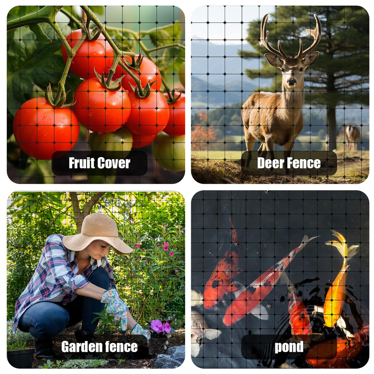 Bird Netting for Garden 7 x 100 Feet, Black Garden Protection Netting Heavy Duty Wire Mesh Net Barrier, Protect Plants Fruits Trees from Rodents Birds Deer Poultry Reusable Animal Fencing (1) 🍁 All In One Marketplace Canada