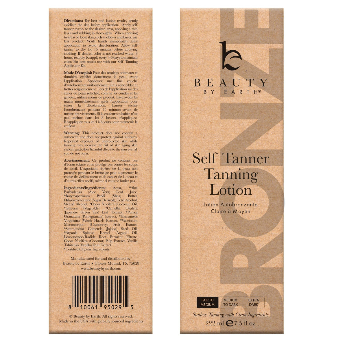 Self Tanner Tanning Lotion - Made with Natural & Organic Ingredients, Sunless Tanning Lotion for Body, Perfect Self Tan for Women & Men for a Natural Looking Glow, Fair to Medium 🍁 All In One Marketplace Canada