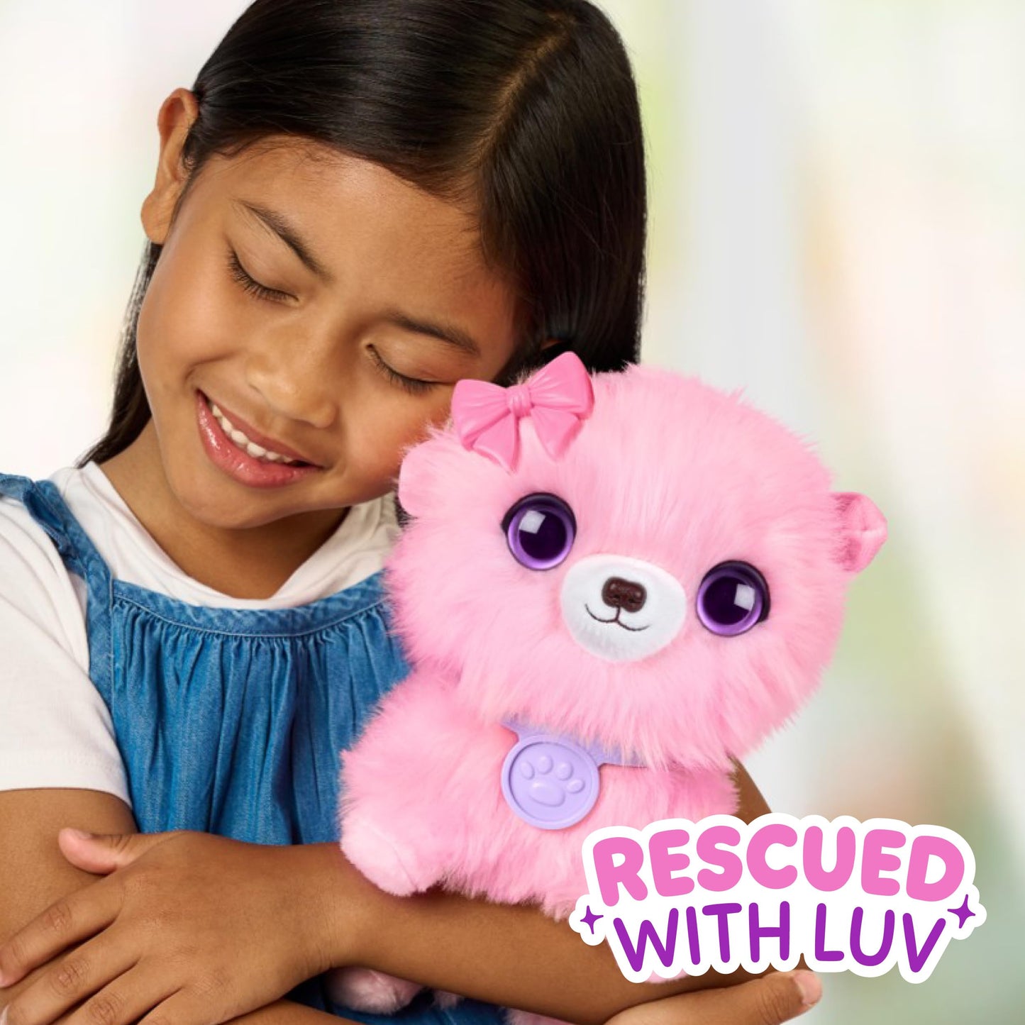 ScruffaLuvs Pet Scruffs Pink - Mystery Plush Toy, 7.5" Tall - Wash to Reveal 1 of 3 Rescue Pets: Puppy, Bunny, or Kitty - Includes 8.7" Deluxe Pet Carrier 🍁 All In One Marketplace Canada