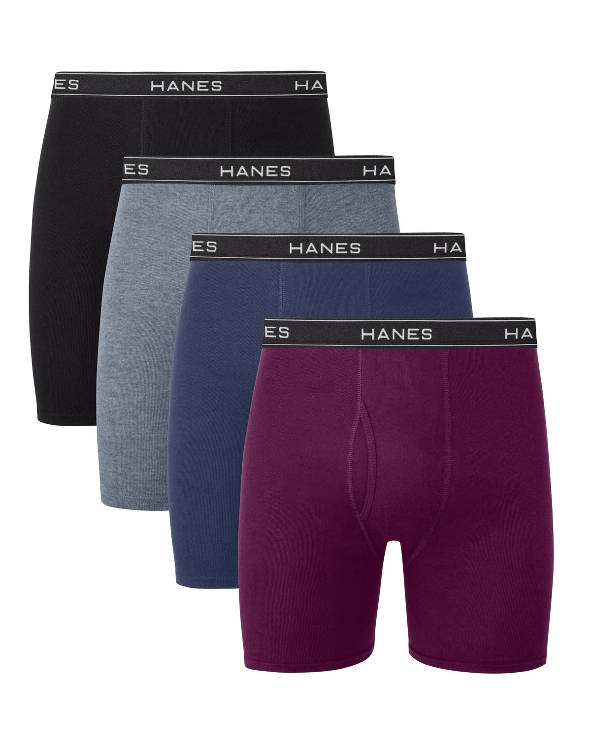 Hanes mens 4 Pack boxer briefs, Black/Grey, Large US 🍁 All In One Marketplace Canada