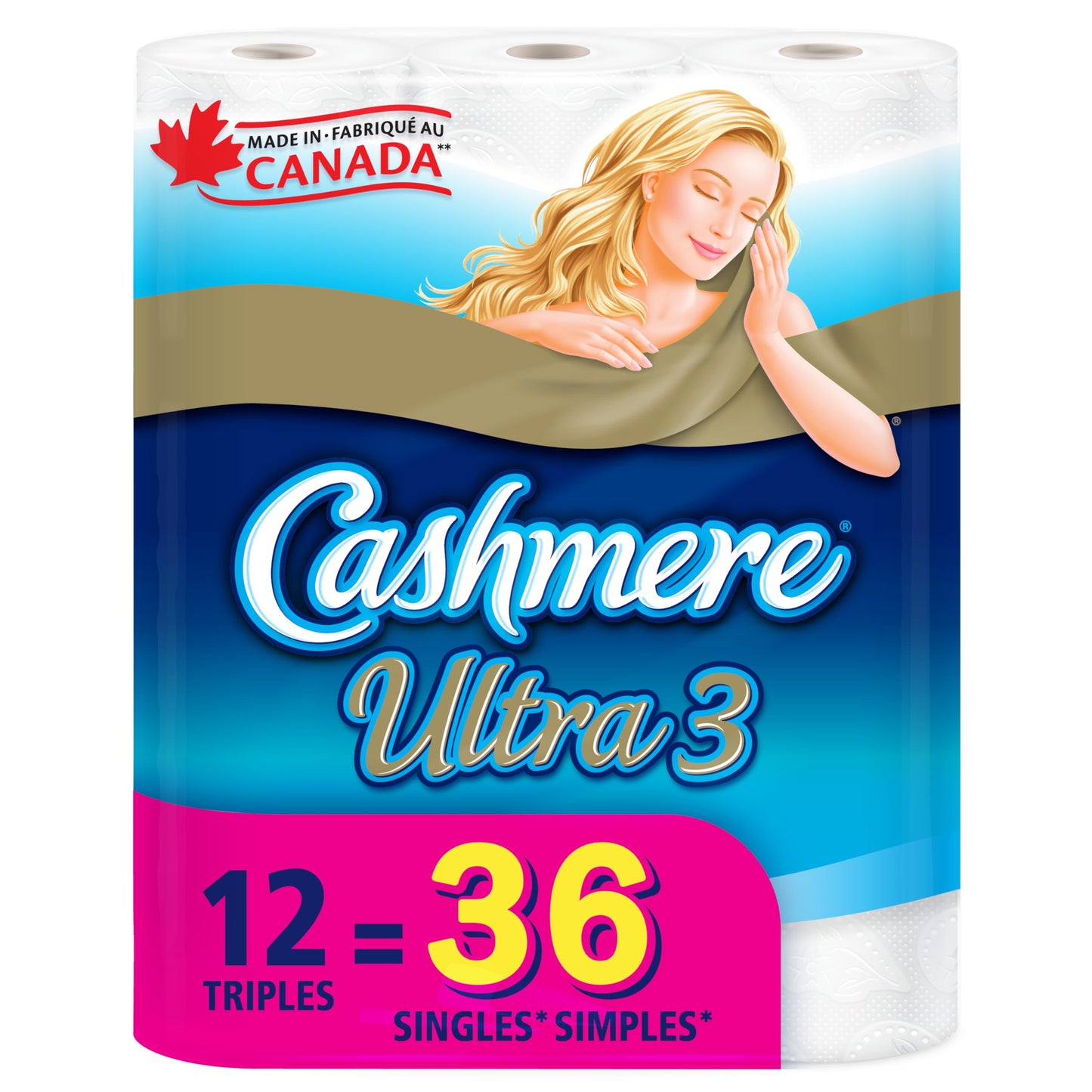 Cashmere Ultra 3-Ply Soft and Strong Toilet Paper, 12 Triple Rolls - 36 Single Rolls 🍁 All In One Marketplace Canada