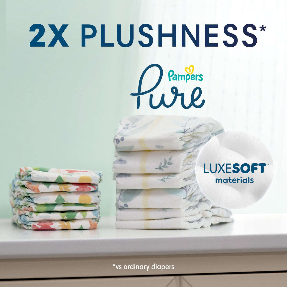 Pampers Pure Baby Diapers, Size 6 (35+ lbs), 108, Up to 100% Leakproof, Premium Hypoallergenic Soft Diapers 🍁 All In One Marketplace Canada