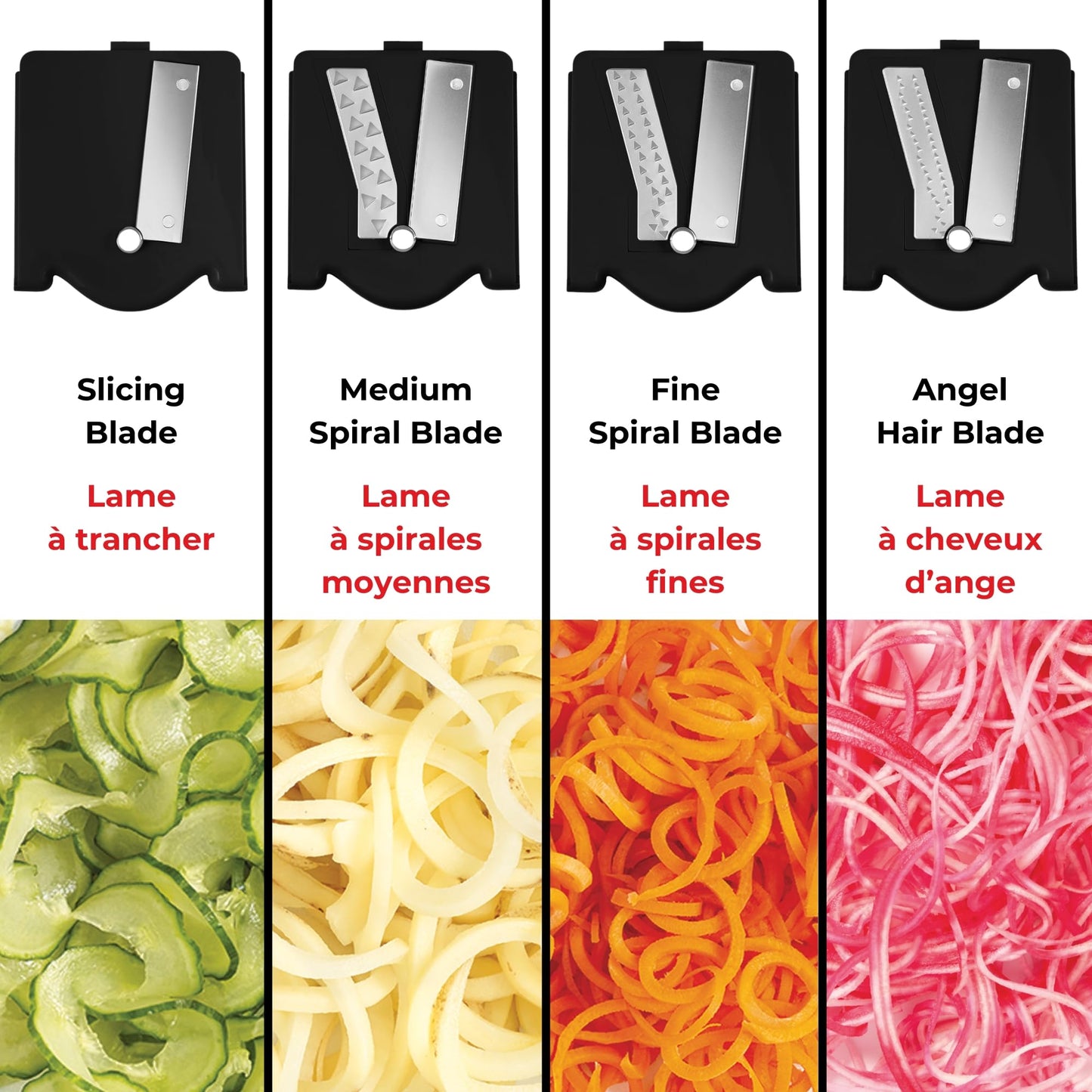Starfrit Spiralizer, 4 Blades, Veggie Noodle Maker, Suction Base 🍁 All In One Marketplace Canada