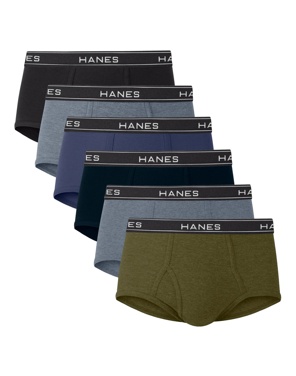 Hanes Men's Plus-Size 6-Pack Freshiq Exposed Waistband Mid-Rise Brief, Dyed Underwear, - Assorted Briefs, Assorted, 3X-Large US 🍁 All In One Marketplace Canada