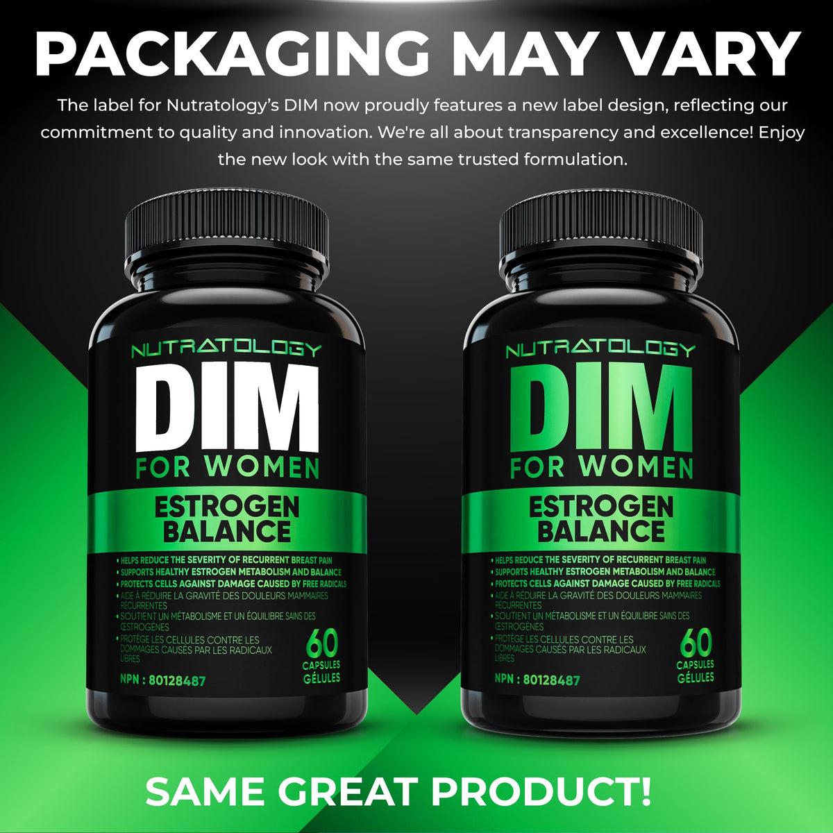 Nutratology® DIM Supplement For Women | Canadian-Made | Promotes Estrogen Balance & Metabolism - 200MG Per Capsule - Estrogen Supplements For Women | W/Black Pepper For Enhanced Absorption - 60 Caps 🍁 All In One Marketplace Canada