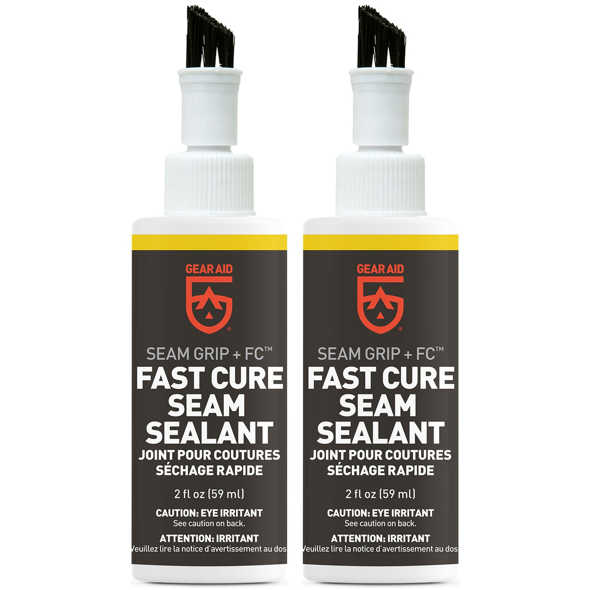 GEAR AID Seam Grip FC Fast Cure Sealant for Sealing Seams on Tents, Rainflies, Shelters, Awnings, Tarps and Pop-ups Made of Nylon, Vinyl, Clear, 2 fl oz, 2 Pack 🍁 All In One Marketplace Canada