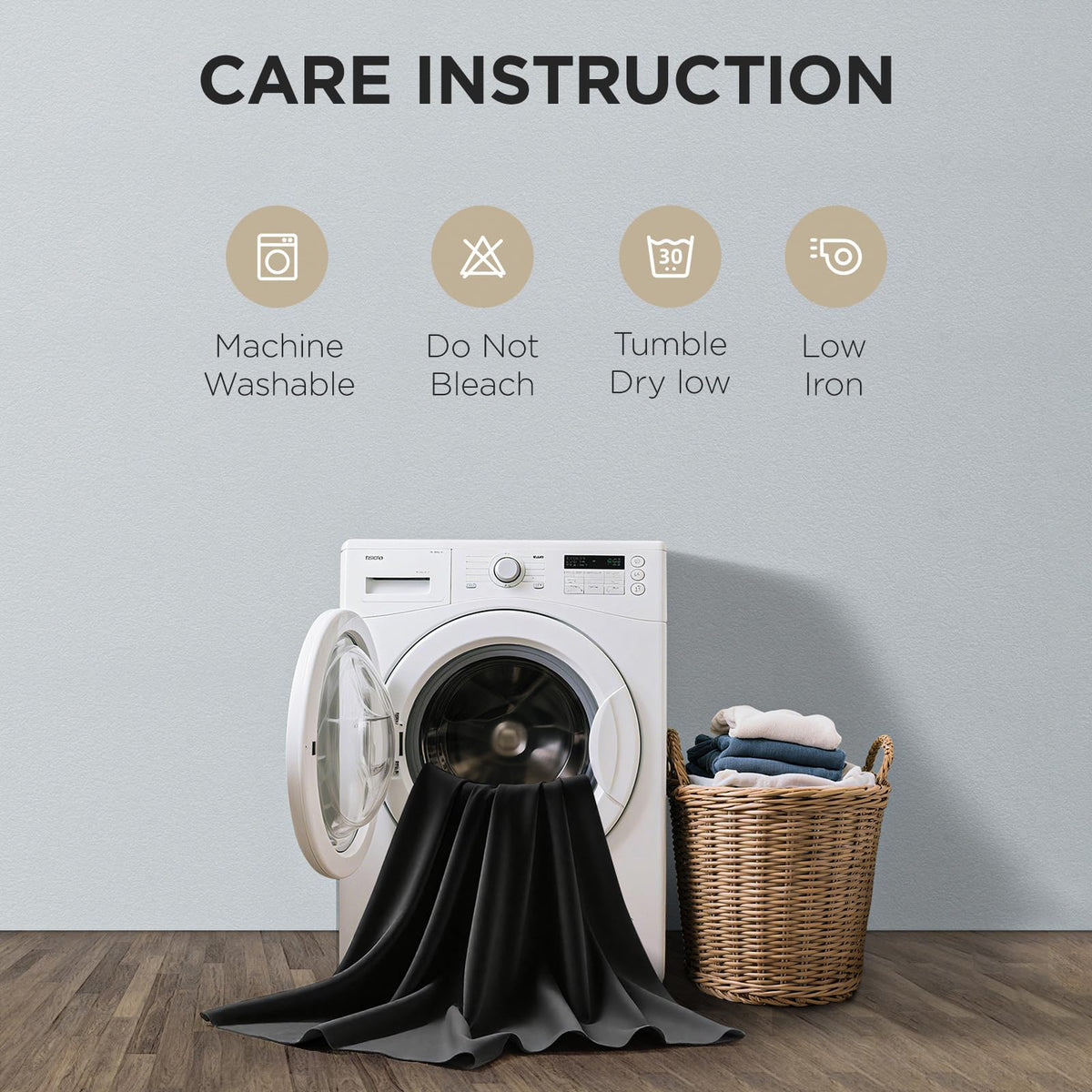 Joydeco Blackout Curtains 84 Inch Length 2 Panels Set, Thermal Insulated Long Curtains& Drapes 2 Burg, Room Darkening Grommet Drapes for Living Room Bedroom Window (W52 x L84 Inch, Black) 🍁 All In One Marketplace Canada