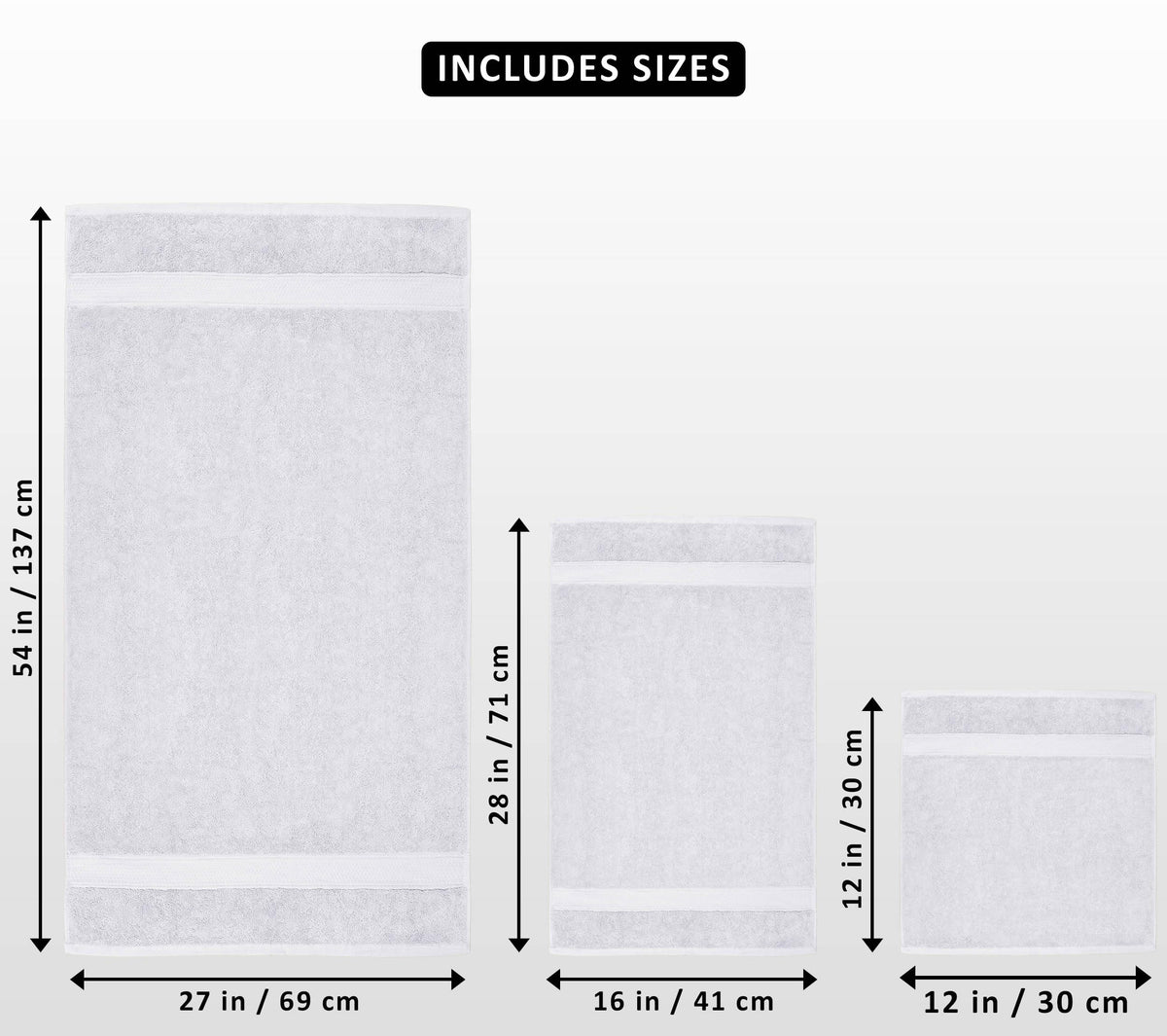 Utopia Towels 8 Piece Premium Towel Set, 2 Bath, 2 Hand, and 4 Wash Cloths, 600 GSM 100% Ring Spun Cotton Highly Absorbent Towels for Bathroom, Gym, Hotel, and Spa, White 🍁 All In One Marketplace Canada