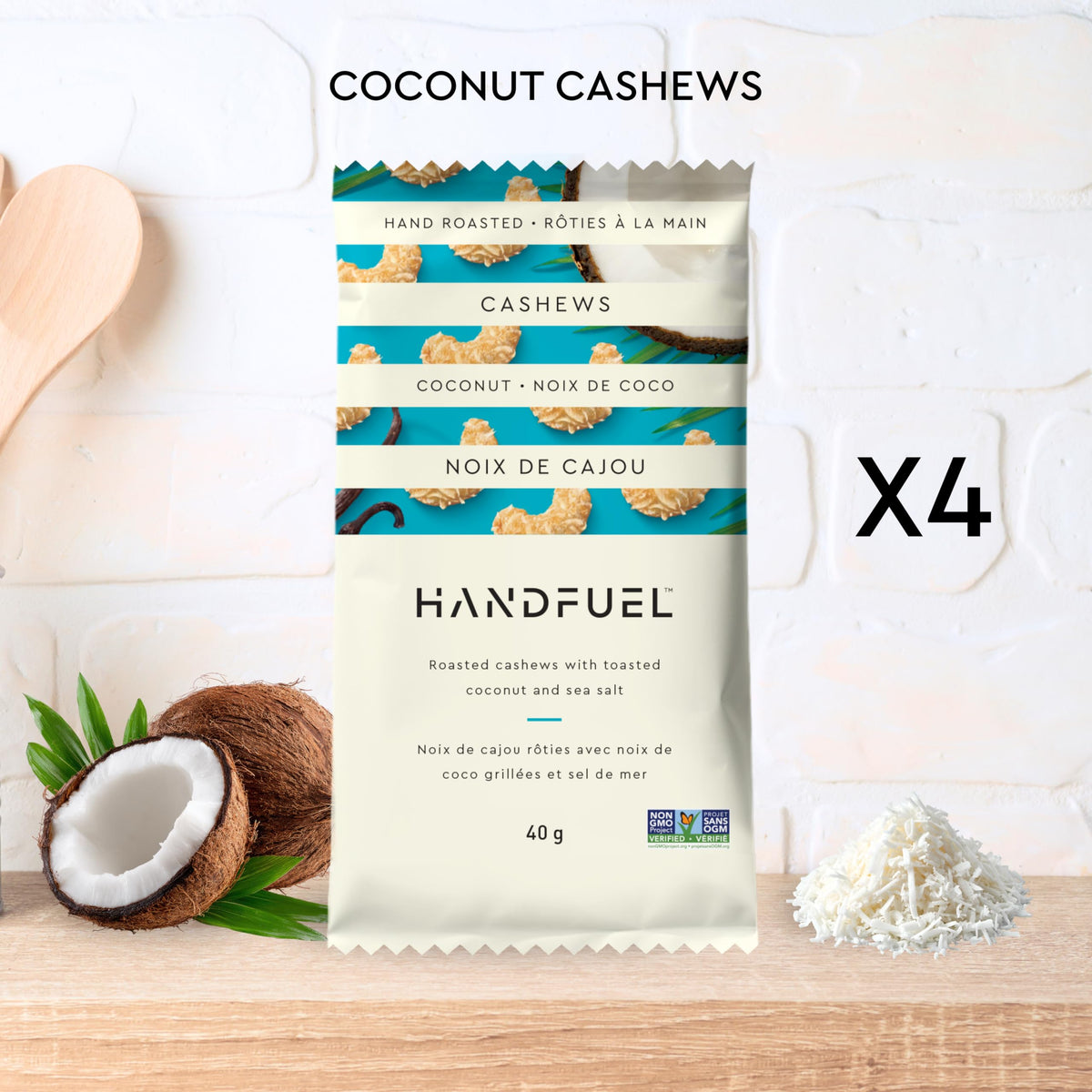 Handfuel 12 Pack Variety Flavoured Cashews, 4 Flavours - 3 x 40g of Each 🍁 All In One Marketplace Canada