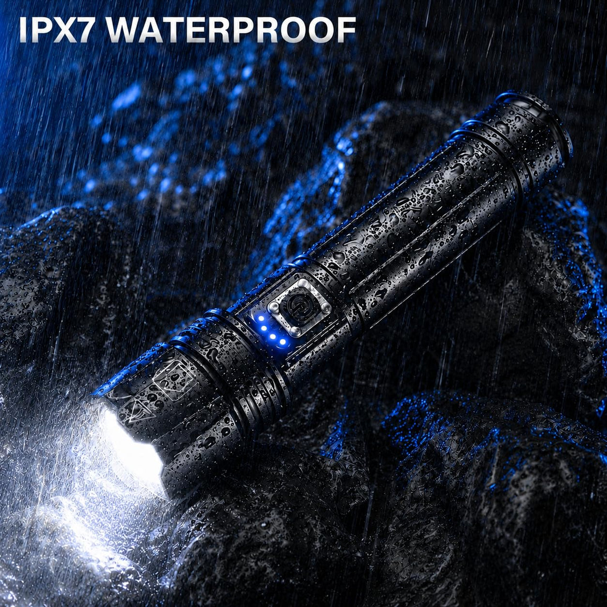 AKNEAR Rechargeable LED Flashlight High Lumens, Super Bright Flashlights with Zoomable & USB C Rechargeable & 5 Light Mode & IPX-7 Waterproof, Powerful Flash Light (2, Standard Display) 🍁 All In One Marketplace Canada