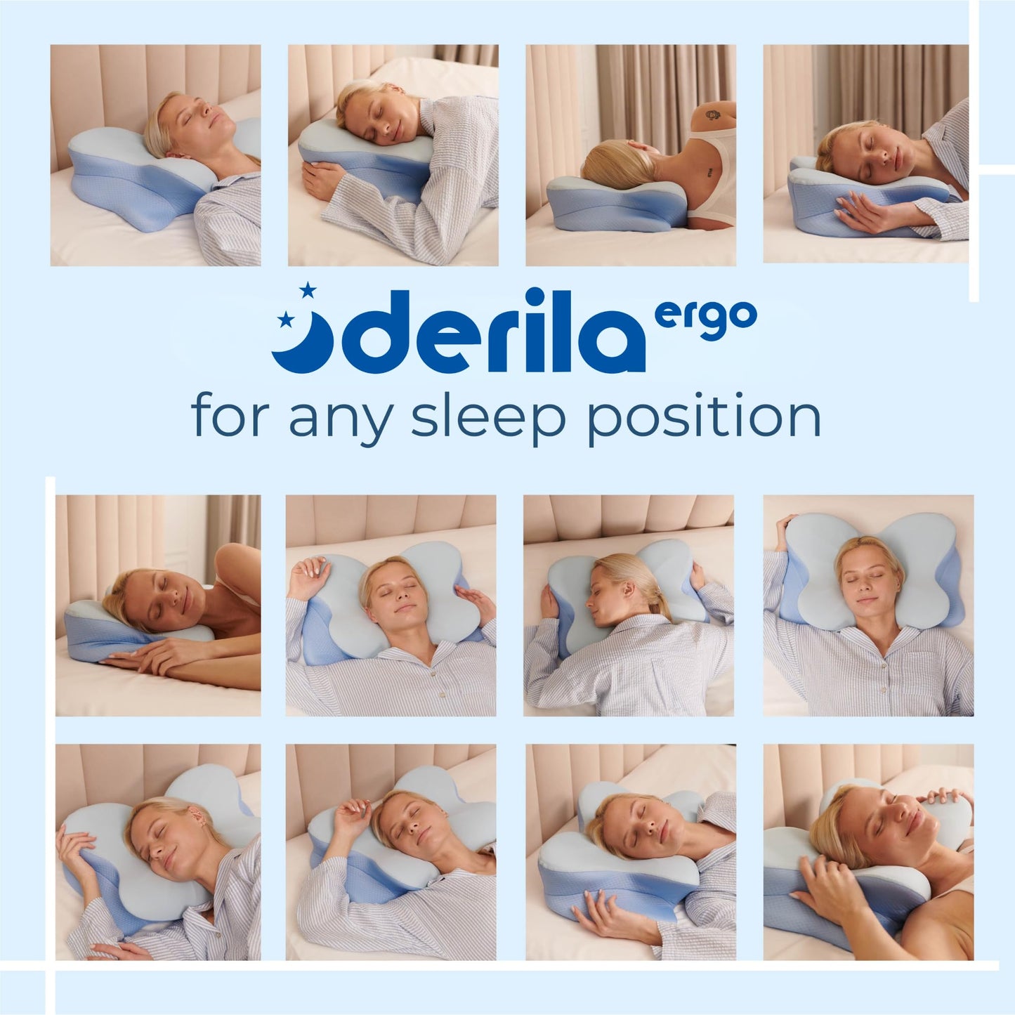 Derila Ergo Pillow Memory Foam Butterfly Neck Pillow, Side, Stomach Sleeper Pillows, oreiller Mousse memoire, Fete Des Meres Cadeaux Happy Mothers Day 21.25 x 14.17 x 4.72 inches 🍁 All In One Marketplace Canada
