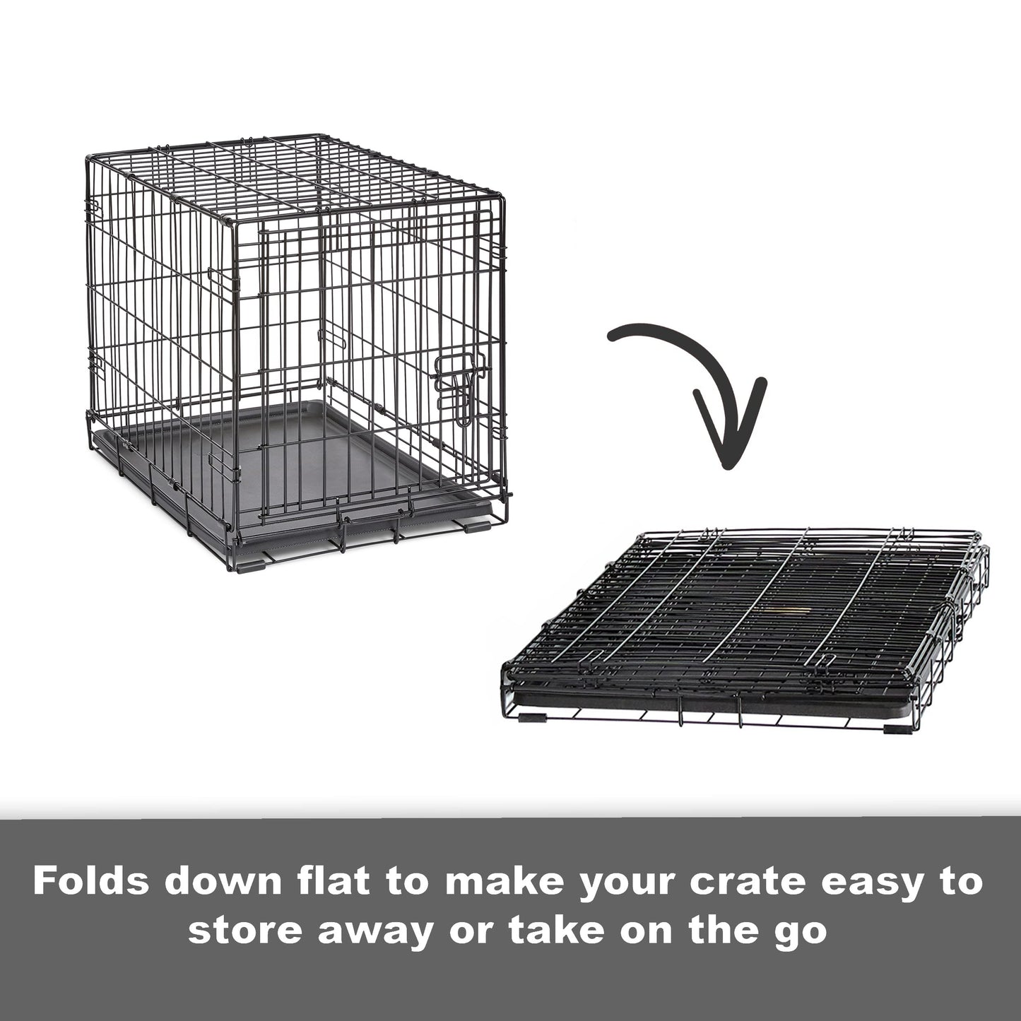 MidWest Homes for Pets 36-Inch New World Crate for Medium-Large Breeds, 41-70 lbs, Single Door Folding Dog Crate, Leak-Proof Tray & Secure Latch, Portable, Durable & Easy to Assemble 🍁 All In One Marketplace Canada