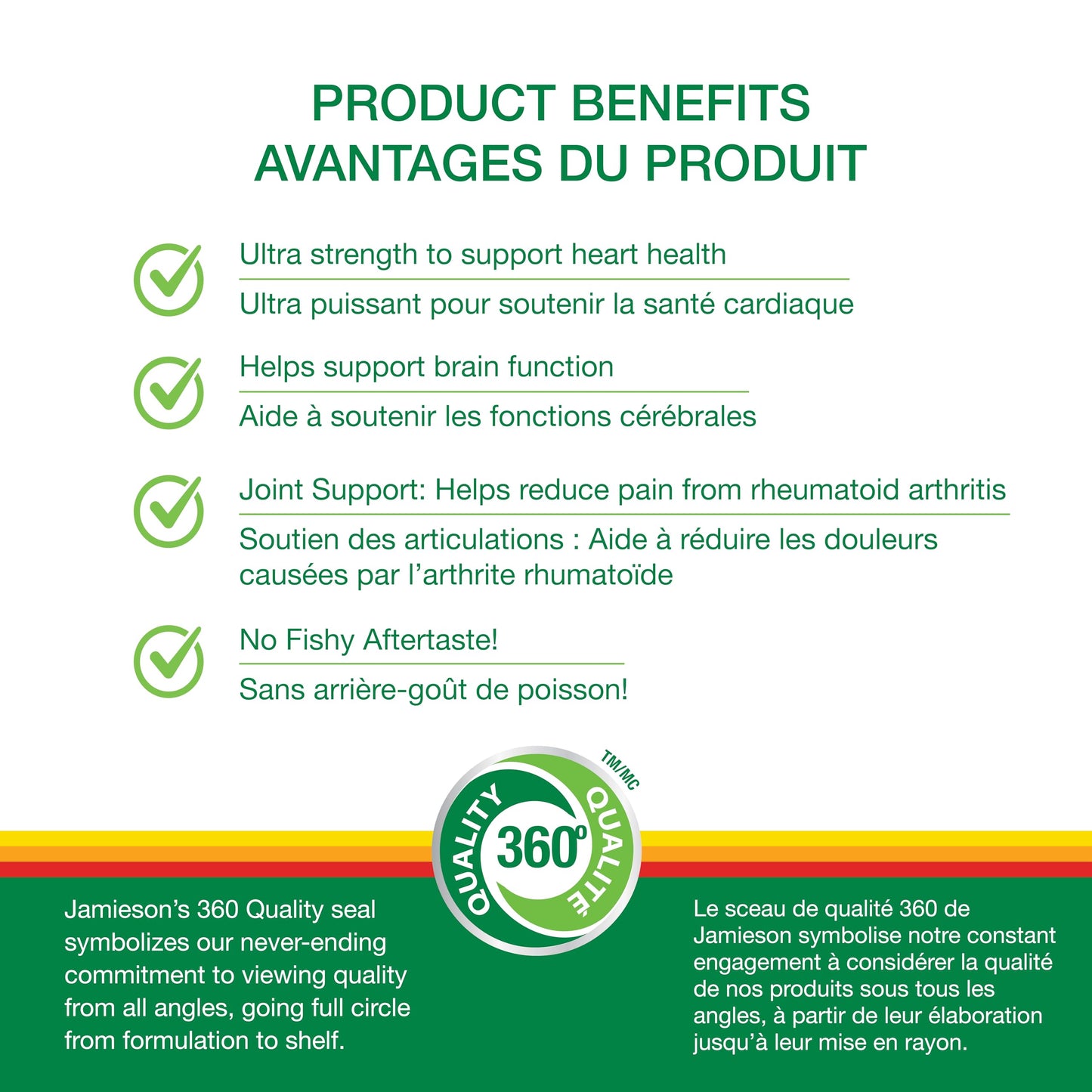 Jamieson Ultra-Strength Omega-3 900 mg, No Fishy Aftertaste, Supports Heart, Brain, and Eye Health, Arthritis Support. High Potency, with EPA and DHA, Non-GMO, Gluten-Free, 75 Softgels, Proudly Canadian 🍁 All In One Marketplace Canada