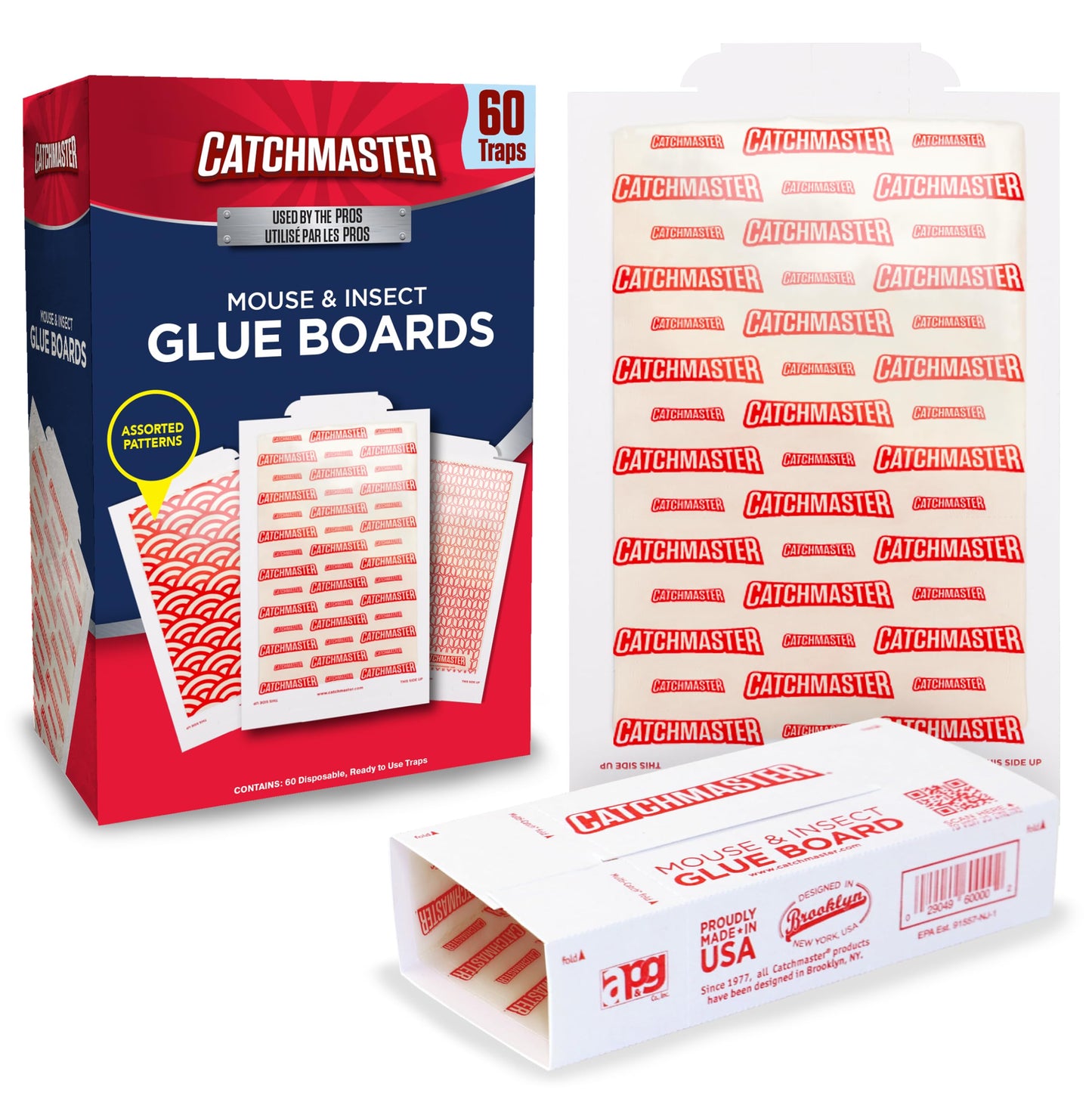 Catchmaster Mouse & Insect Glue Boards 60pk, Mouse Traps Indoor for Home, Adhesive Bug Catcher, Rat & Rodent Sticky Trap, Bulk Glue Traps Used by Pros, Pest Control for Home 🍁 All In One Marketplace Canada