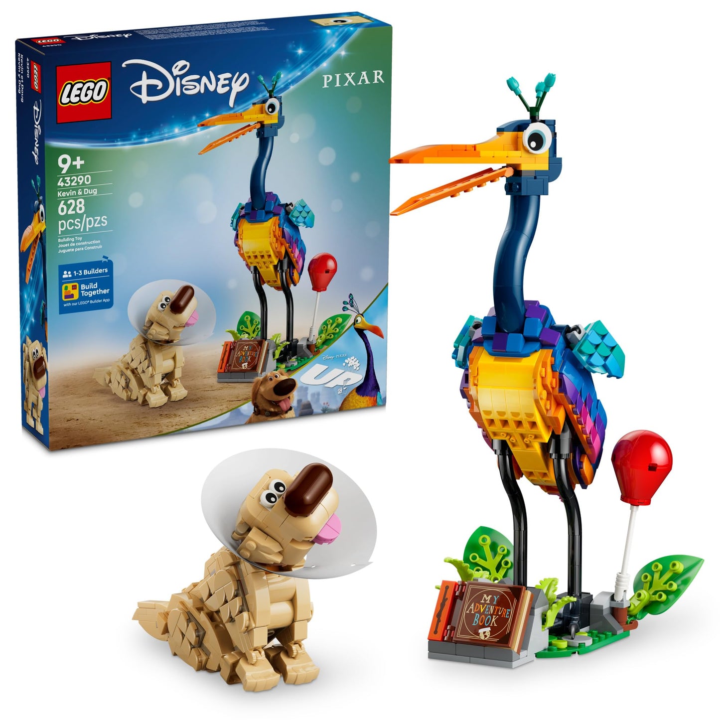 LEGO Disney and Pixar Kevin & Dug Building Toy - 'Up' Movie Set for Girls & Boys, Ages 9+ - Disney Gift for Kids & Fans - Kids Bedroom or Desk Decor - 43290 🍁 All In One Marketplace Canada