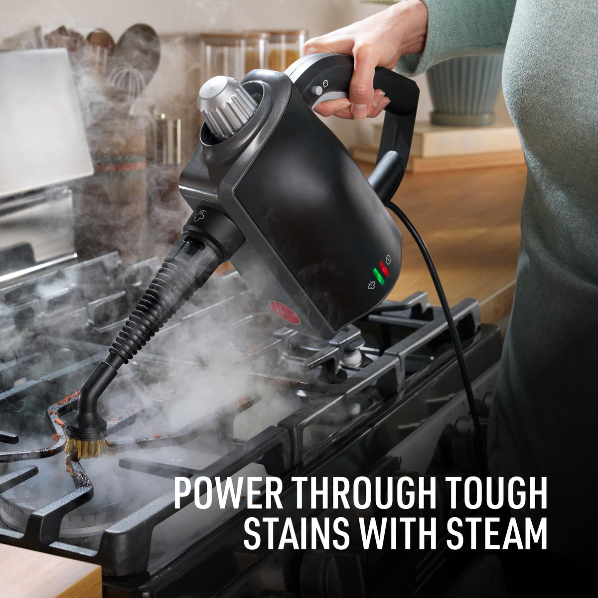 Hoover Portable Handheld Steam Cleaner, 10-in-1 Pressurized Steamer for Grout, Tile, Upholstery, Car Detailing, Kitchen & Bathroom | Chemical-Free, XL Spill-Proof Tank | WH25000CA 🍁 All In One Marketplace Canada