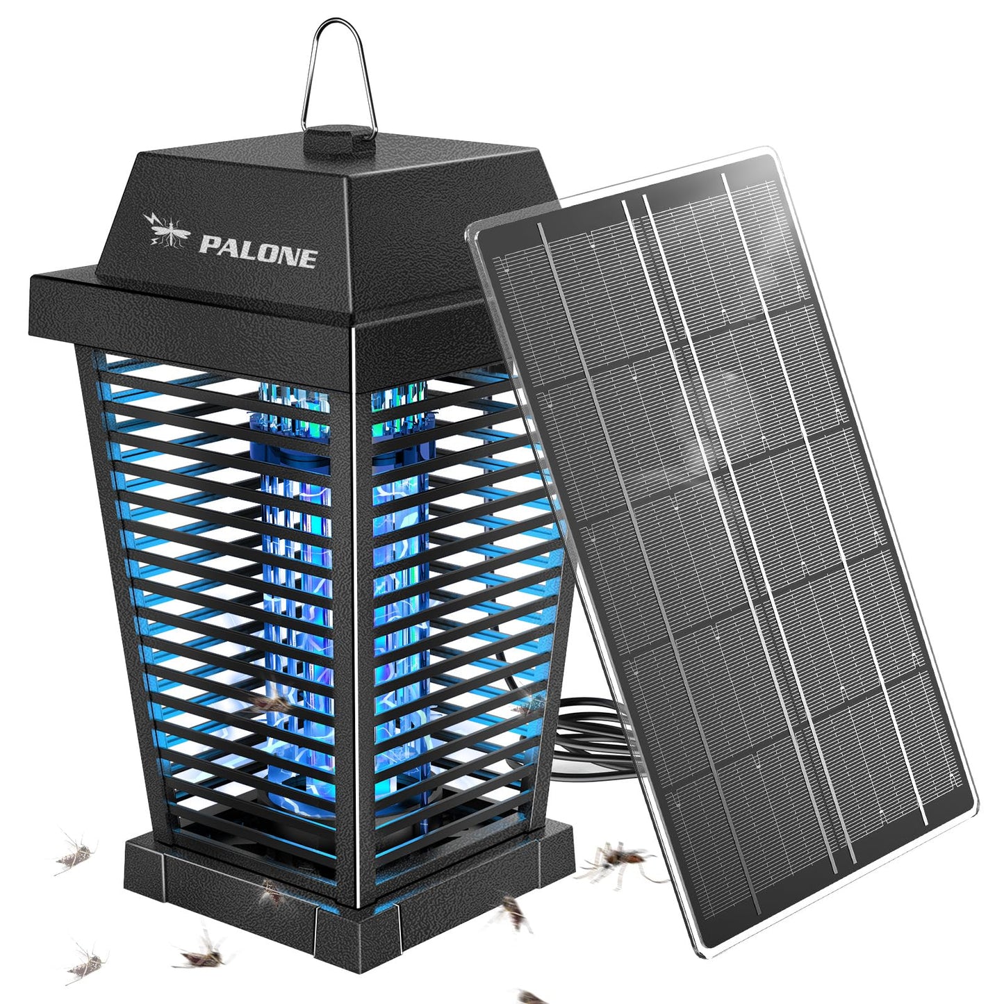 PALONE Bug Zapper with 4500V, USB-C and Solar Panel Dual Charging, Waterproof Bug Zapper with 7.5W Solar Charging Panel, Suitable for Camping Outdoor 🍁 All In One Marketplace Canada