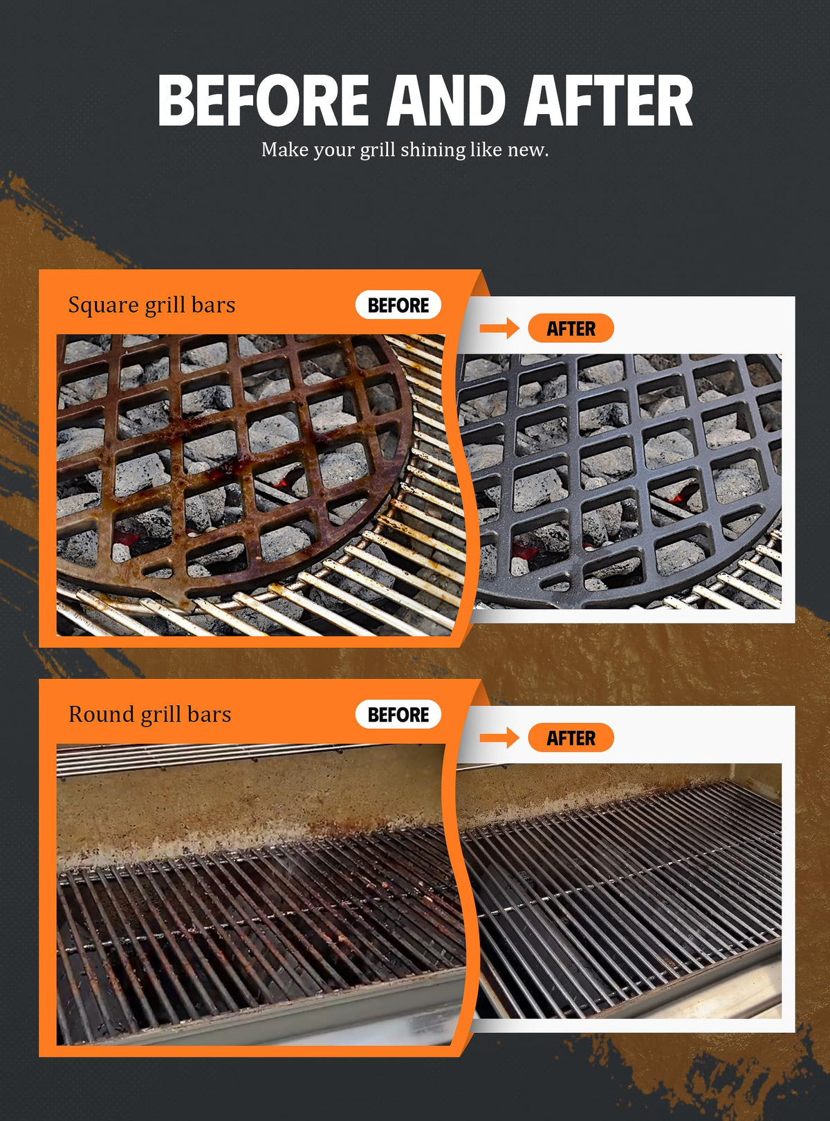 MEKER Grill Brush Bristle Free, Grill Cleaner Brush with 5 BBQ Replacement Head for Cast Iron, Stainless Steel Grates, Safe Grill Scraper Outdoor BBQ Grill, Black 🍁 All In One Marketplace Canada