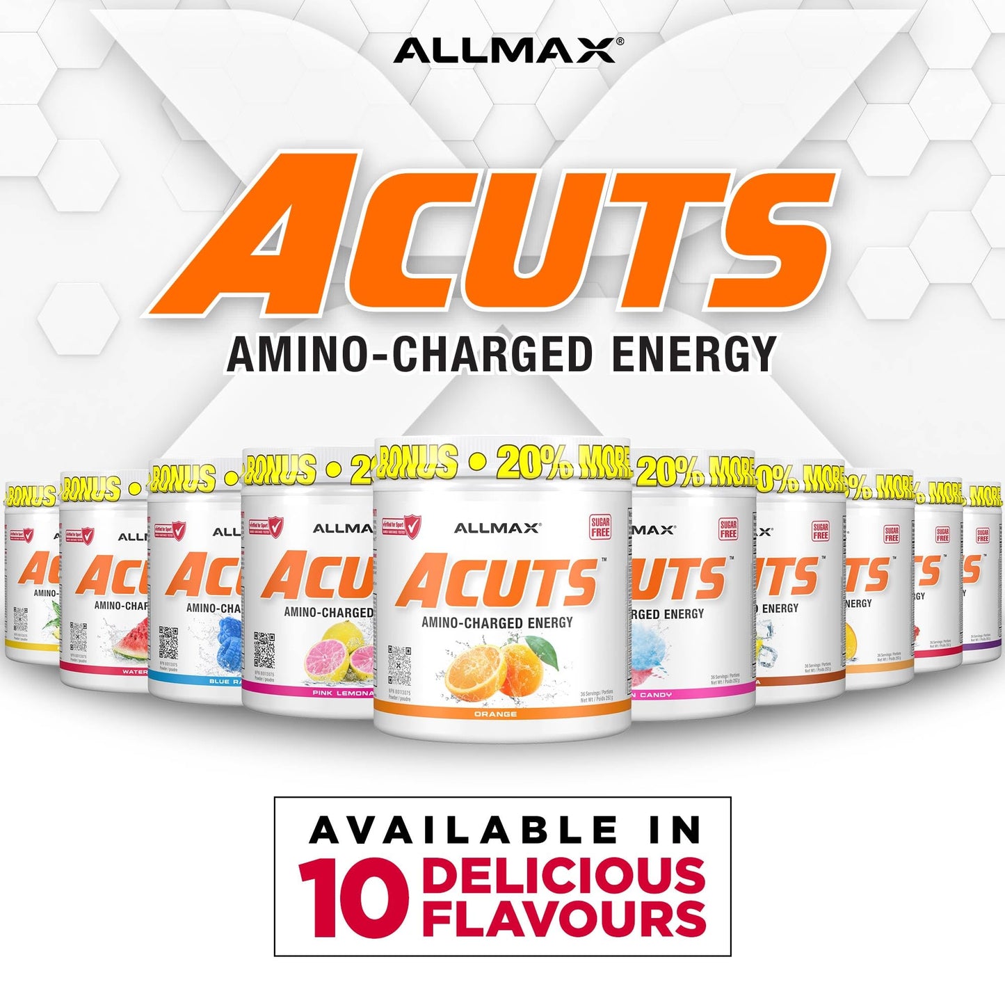 ALLMAX ACUTS Amino Energy Powder, Pina Colada, 30 Servings 🍁 All In One Marketplace Canada