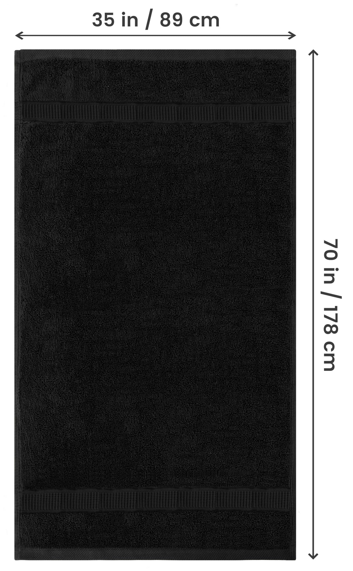 Utopia Towels Luxurious Jumbo Bath Sheet, 35 by 70 Inches, 600 GSM 100% Ring Spun Cotton, Highly Absorbent and Quick Dry Extra Large Bath Towel, Super Soft, Black, 2 Pack 🍁 All In One Marketplace Canada