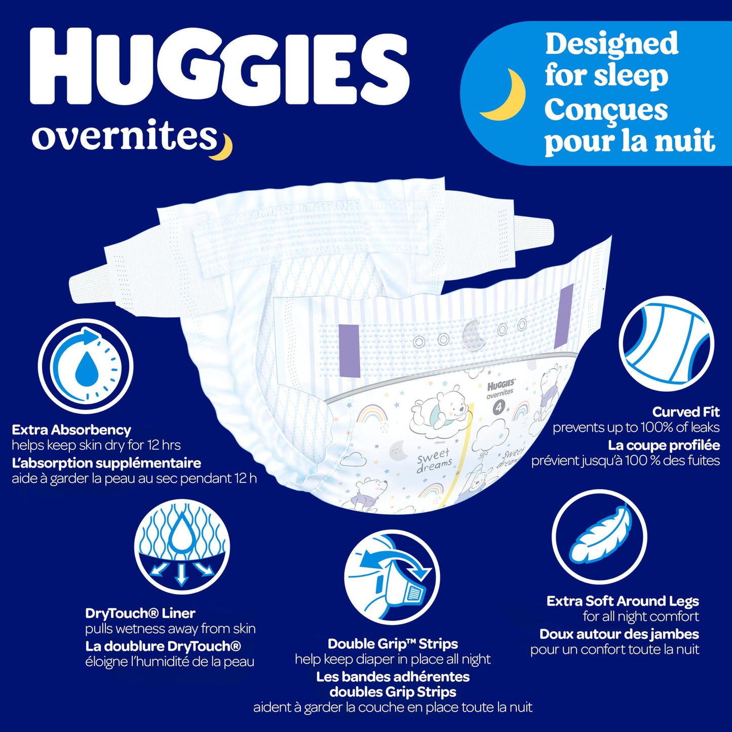 Huggies Overnites Size 6 Overnight Diapers (35+ lbs), 42 Ct 🍁 All In One Marketplace Canada