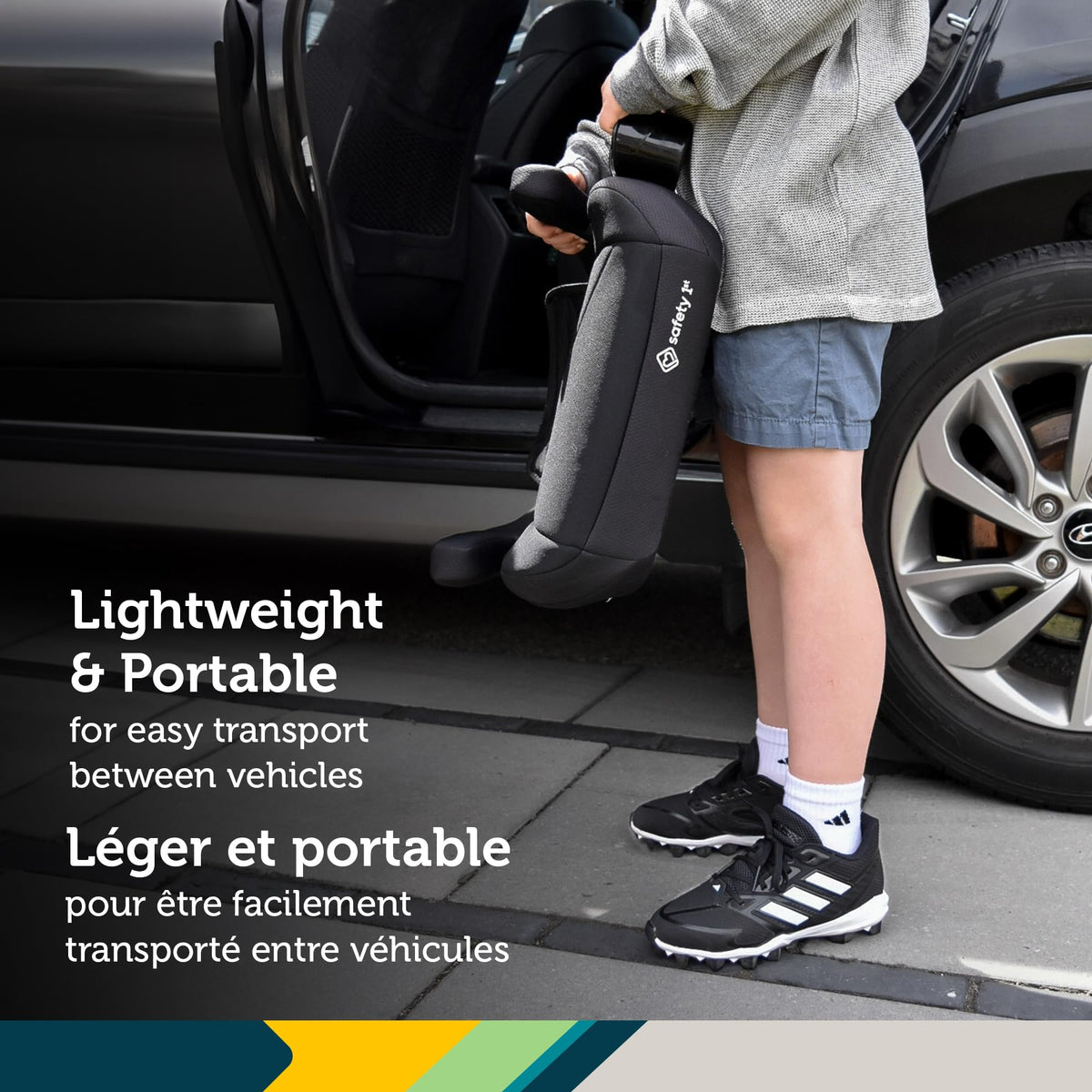 Safety 1st Growmate 2-in-1 Belt-Positioning Booster Car Seat, High-Back to Backless, Slim & Lightweight, Fits 3 Across, Adjustable Headrest - Hexagon Horizon 🍁 All In One Marketplace Canada