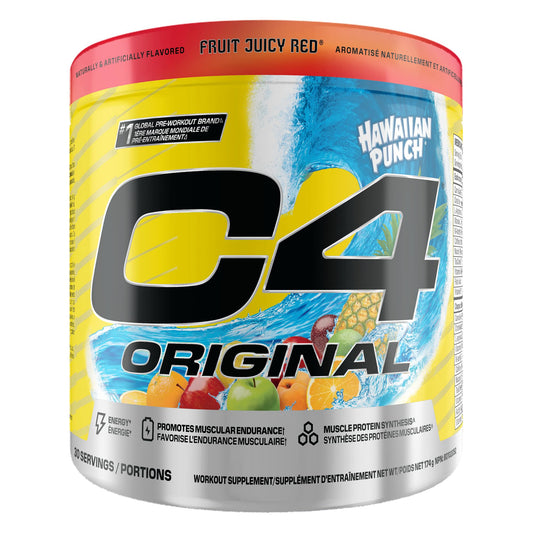 Cellucor C4 Original Pre Workout Powder - Sugar Free Preworkout Energy for Men & Women - 150mg Caffeine, Beta Alanine, Creatine - Hawaiian Punch Fruit Juicy Red, 30 Servings 🍁 All In One Marketplace Canada