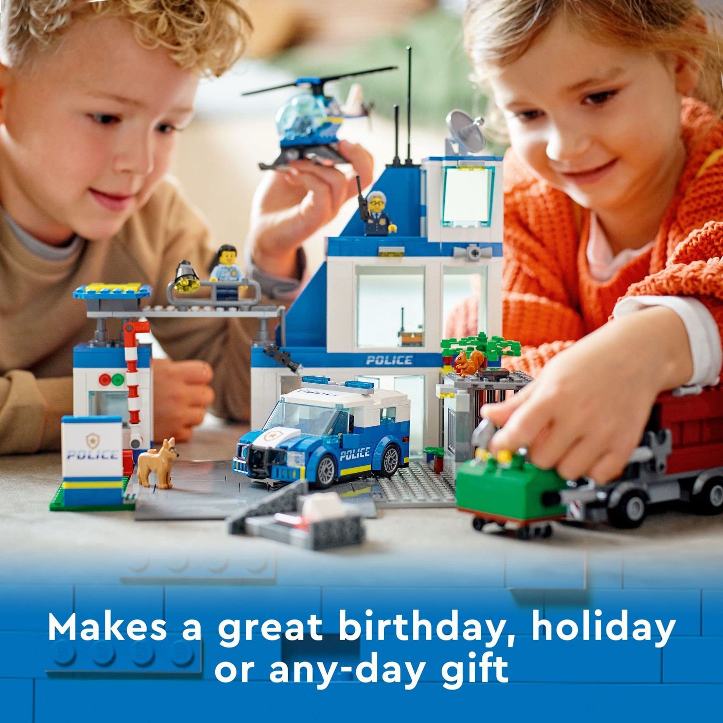 LEGO City Police Station with Van, Garbage Truck & Helicopter Toy 60316, Gifts for 6 Plus Year Old Kids, Boys & Girls with 5 Minifigures and Dog Toy 🍁 All In One Marketplace Canada