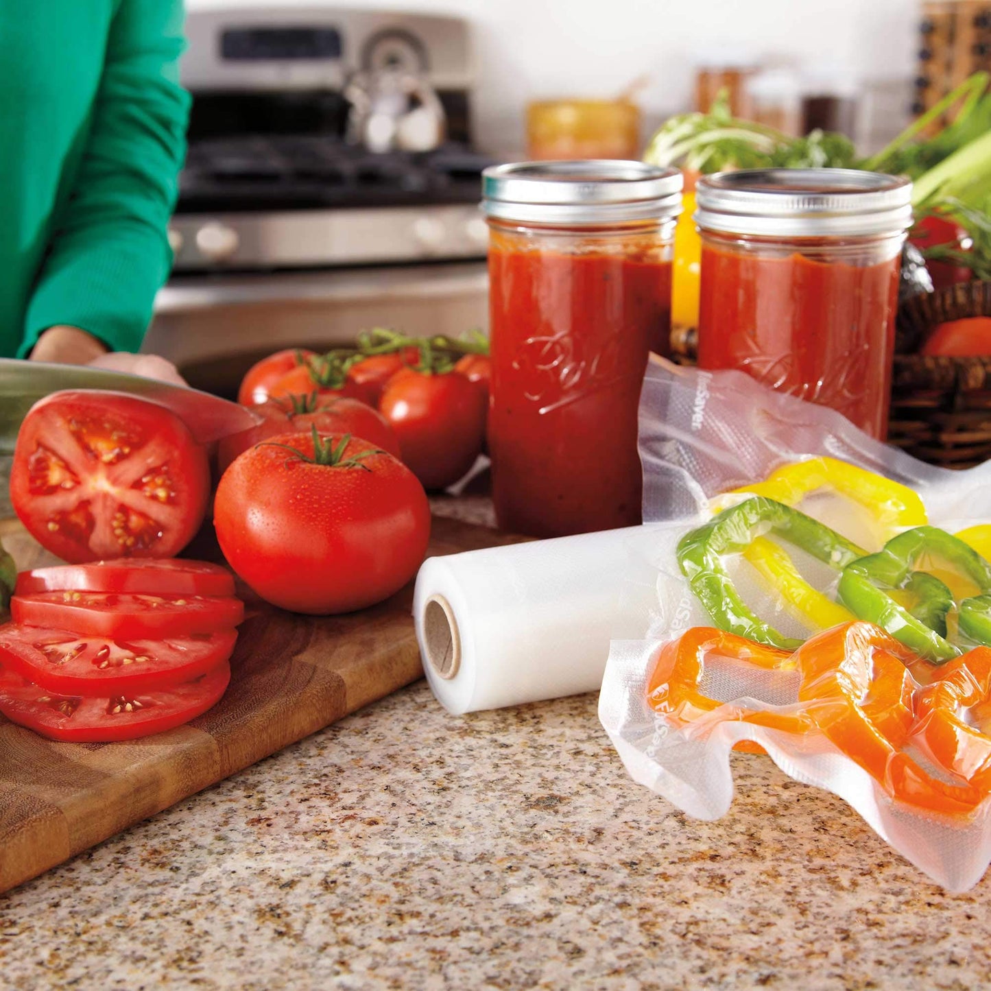 FoodSaver Vacuum Seal Rolls Variety Pack, Vacuum Sealer Rolls for Custom Length Airtight Food Storage Bags and Sous Vide, BPA-Free, 3 Rolls (11" x 16') and 2 Rolls (8" x 20') - 5 Total 🍁 All In One Marketplace Canada